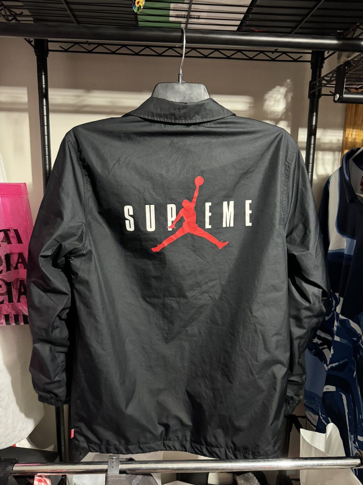 Jordan Brand × Supreme Supreme Jordan Coaches Jacket Black Medium Size US M / EU 48-50 / 2 - 6 Thumbnail