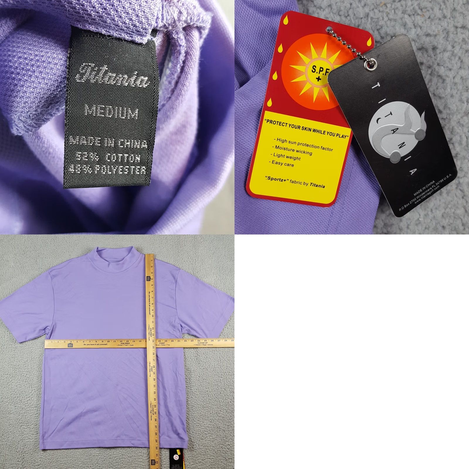 Vintage VINTAGE Titania Purple Wicking SPF Sun Shirt Mock Neck Size M T-Shirt Top Women Short Sleeve Outdoor Retro 90s Casual Shirt Size M / US 6-8 / IT 42-44 - 8 Thumbnail