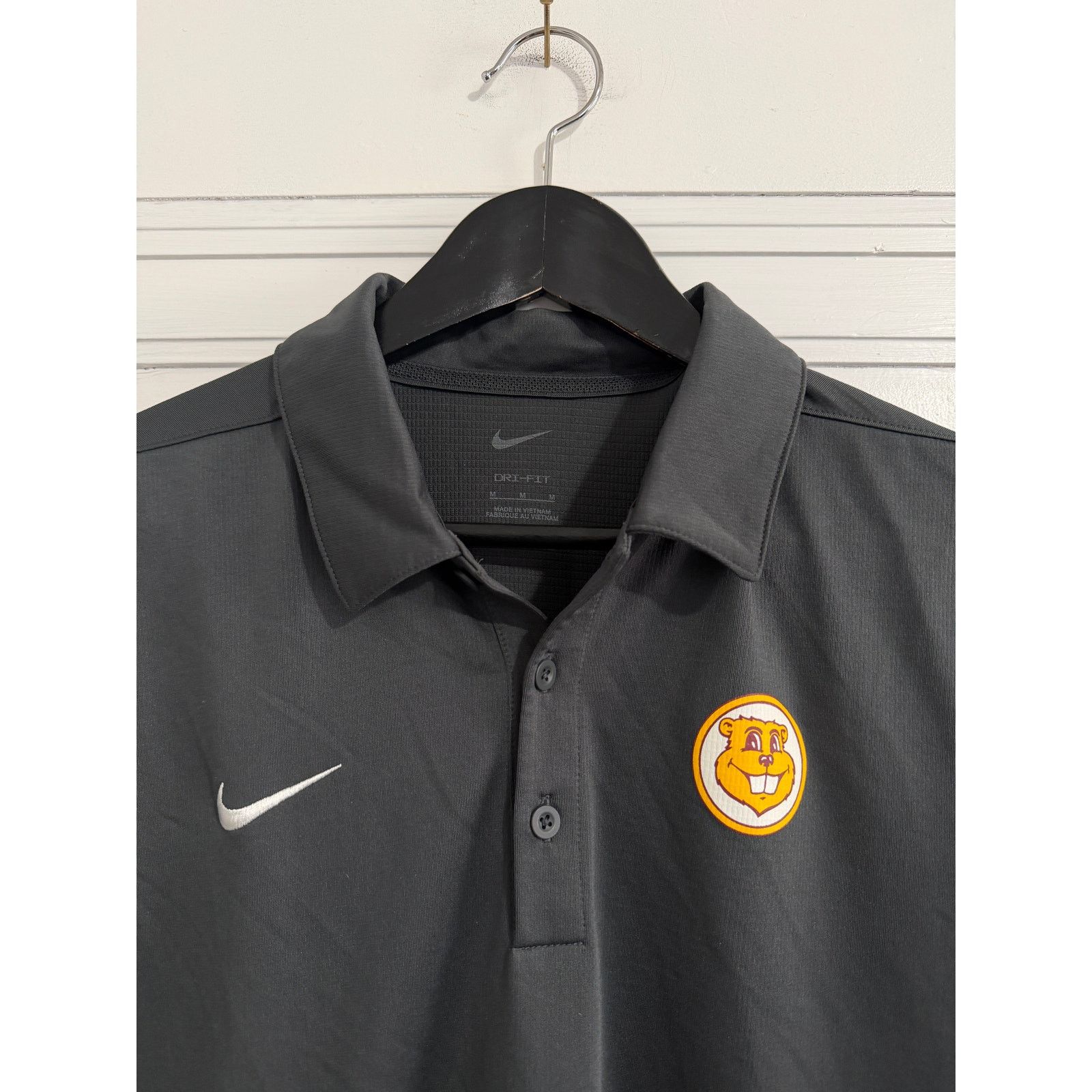 Nike Minnesota Gophers Gray Nike Dri-Fit Polo Size Medium Size US M / EU 48-50 / 2 - 2 Thumbnail