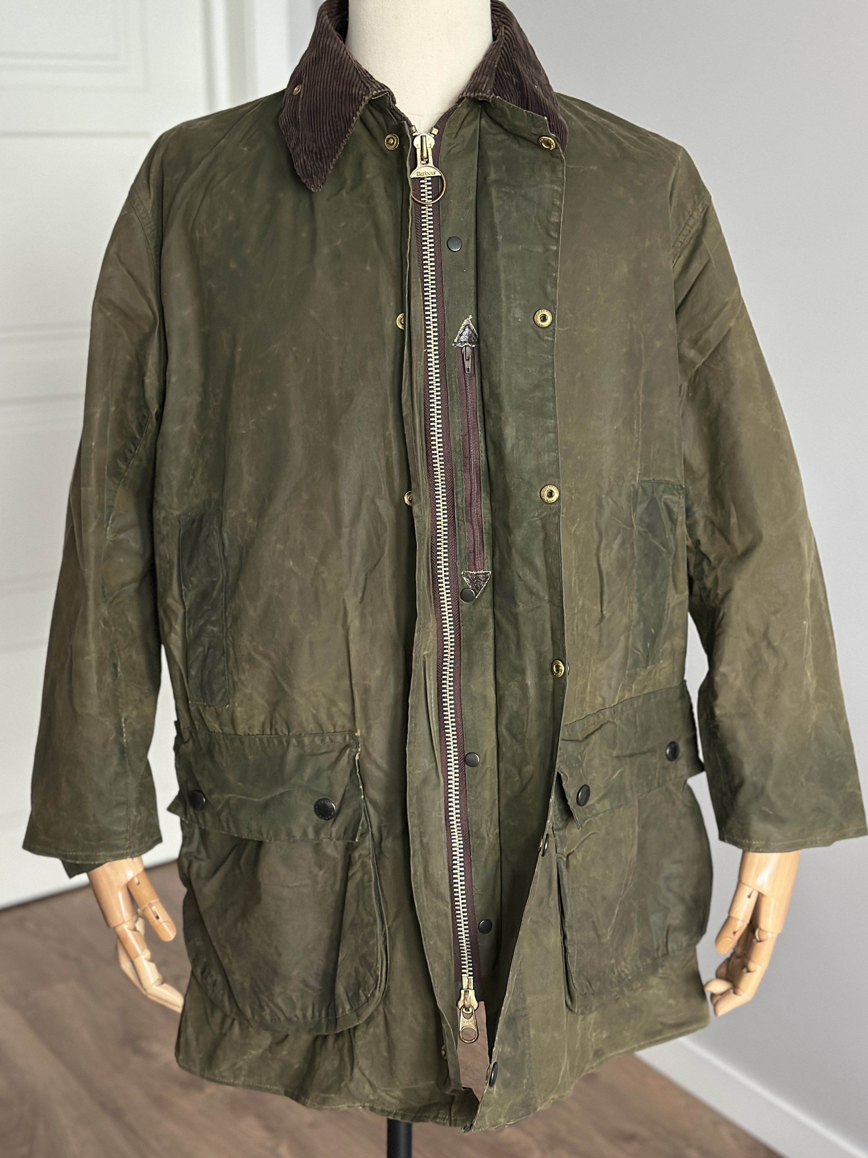 Barbour Vintage BARBOUR A200 Border Wax Jacket C40/102CM England Size US L / EU 52-54 / 3 - 11 Thumbnail