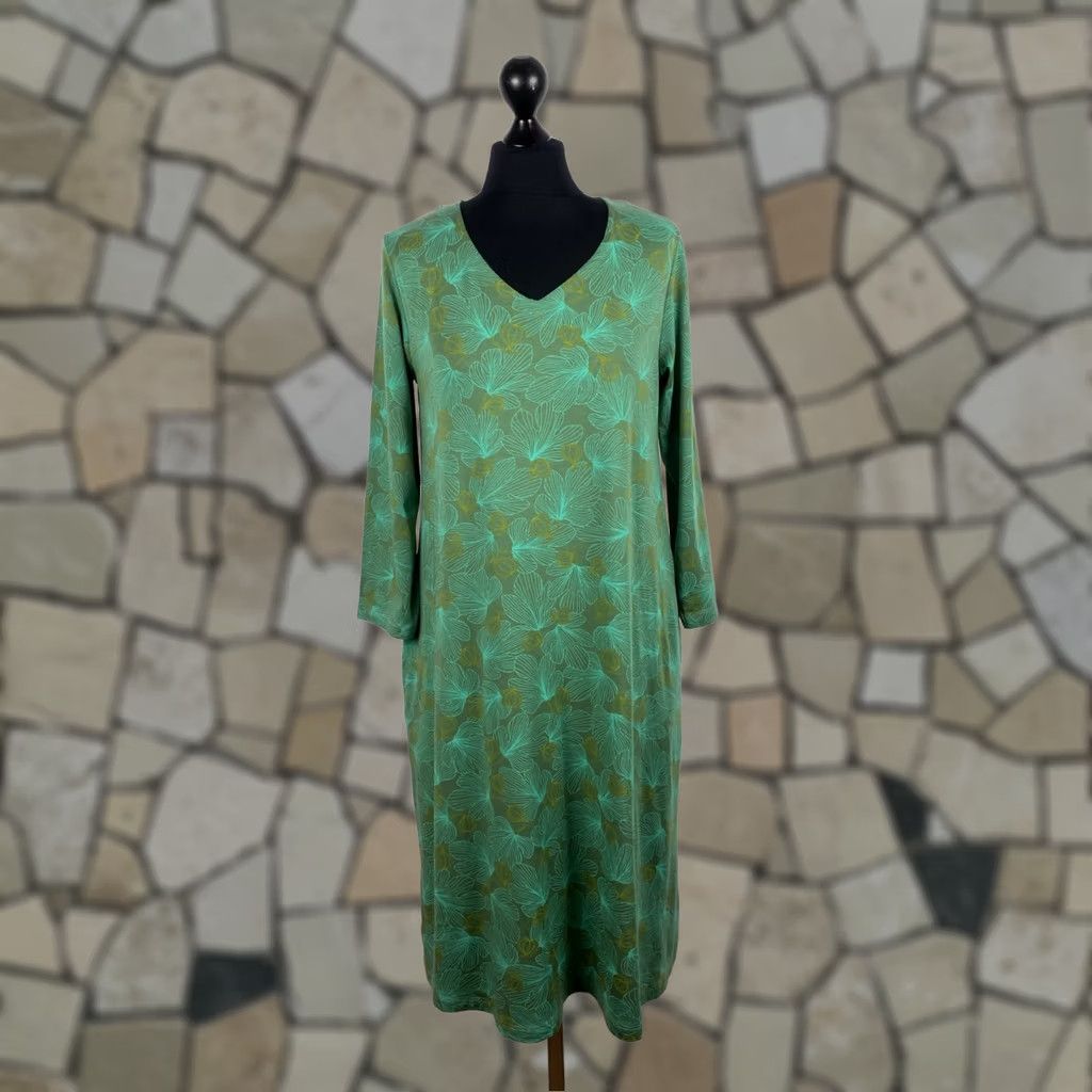 Vintage Gudrun Sjoden Womens Dress M Green A-Line Midi Shirt? Size M / US 6-8 / IT 42-44 - 1 Thumbnail