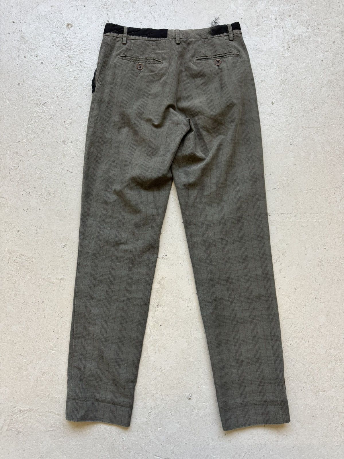 Maison Margiela Maison Margiela Blank Label Green Plaid Trousers Size US 29 - 5 Thumbnail