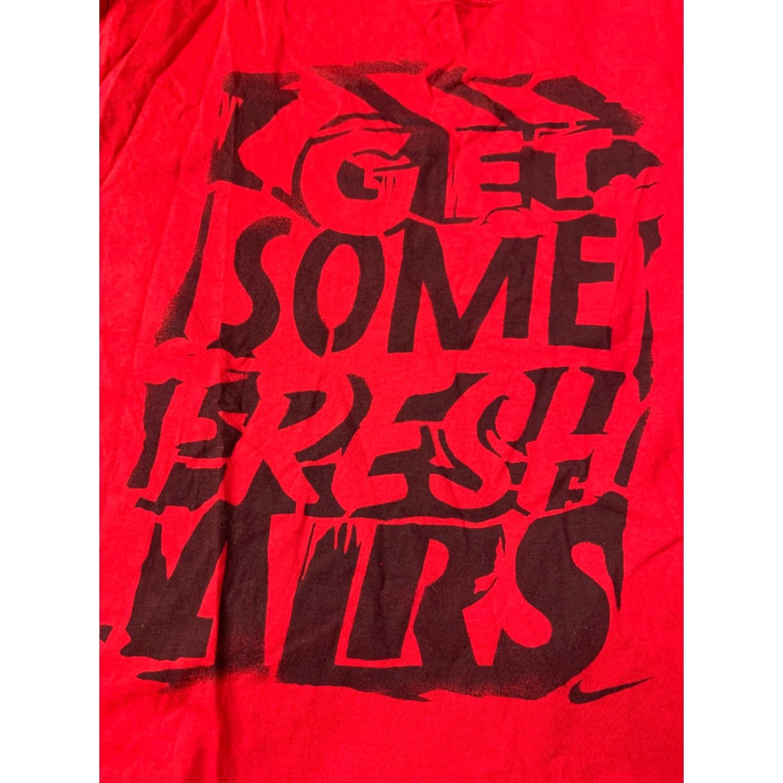 Nike Nike Shirt Mens T-Shirt Jersey Cotton Crew Neck Short Sleeve L Red Logo 70cm 52cm Size US L / EU 52-54 / 3 - 3 Thumbnail