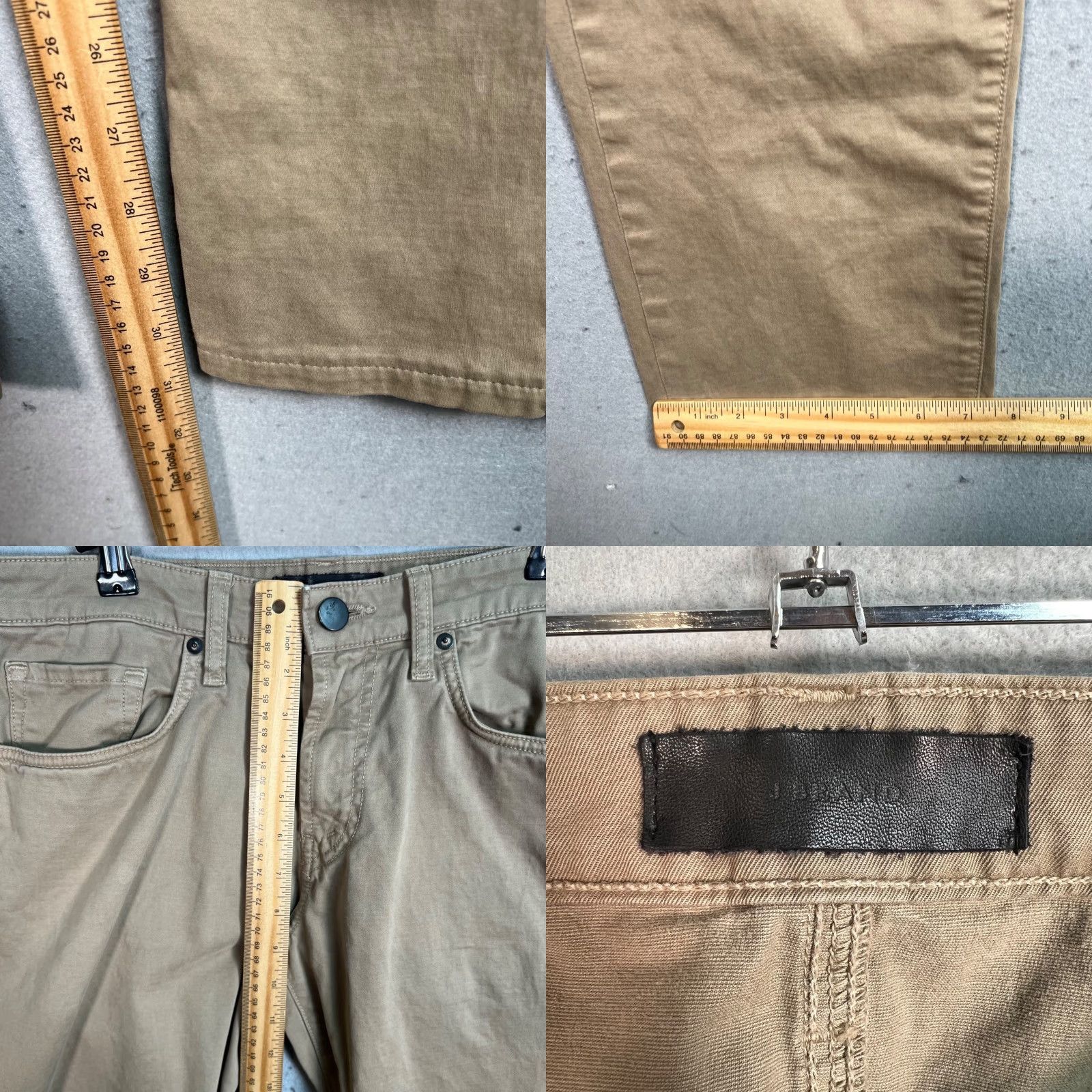 J Brand J Brand Mens 32 Beige Auburn Kane Slim Fit Pants Cotton Blend Chino Flat Front Tapered 31in Inseam Adult Mens Size 32 Color Beige Size US 32 / EU 48 - 8 Thumbnail