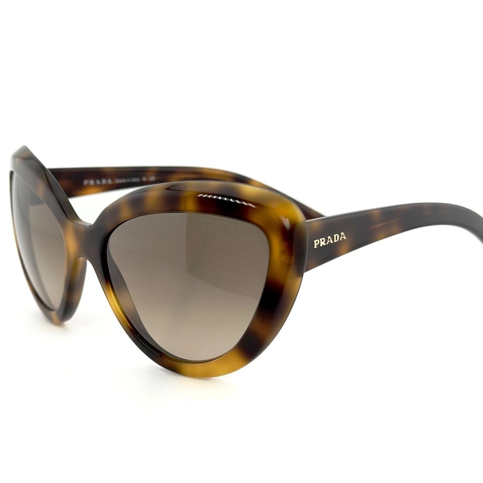 Prada PRADA 08R ORNATE PR08RS Brown Havana Cat Eye Sunglasses 08RS Size ONE SIZE - 9 Thumbnail