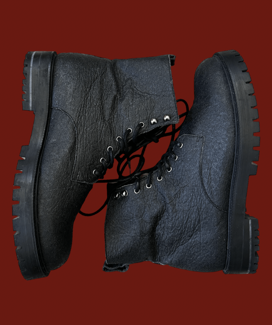 Ground Cover Ground Cover Pineapple Leather 8 Eye Work Boots Grailed
