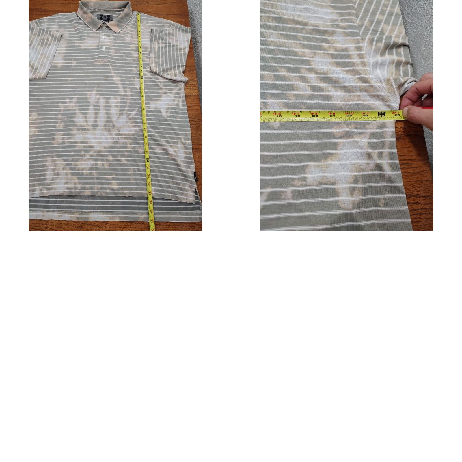 Nike VINTAGE Nike Swoosh Polo Golf Shirt XL Gray Tie Dye Acid Wash Short Sleeve Mens Polo Set Size US XL / EU 56 / 4 - 8 Thumbnail