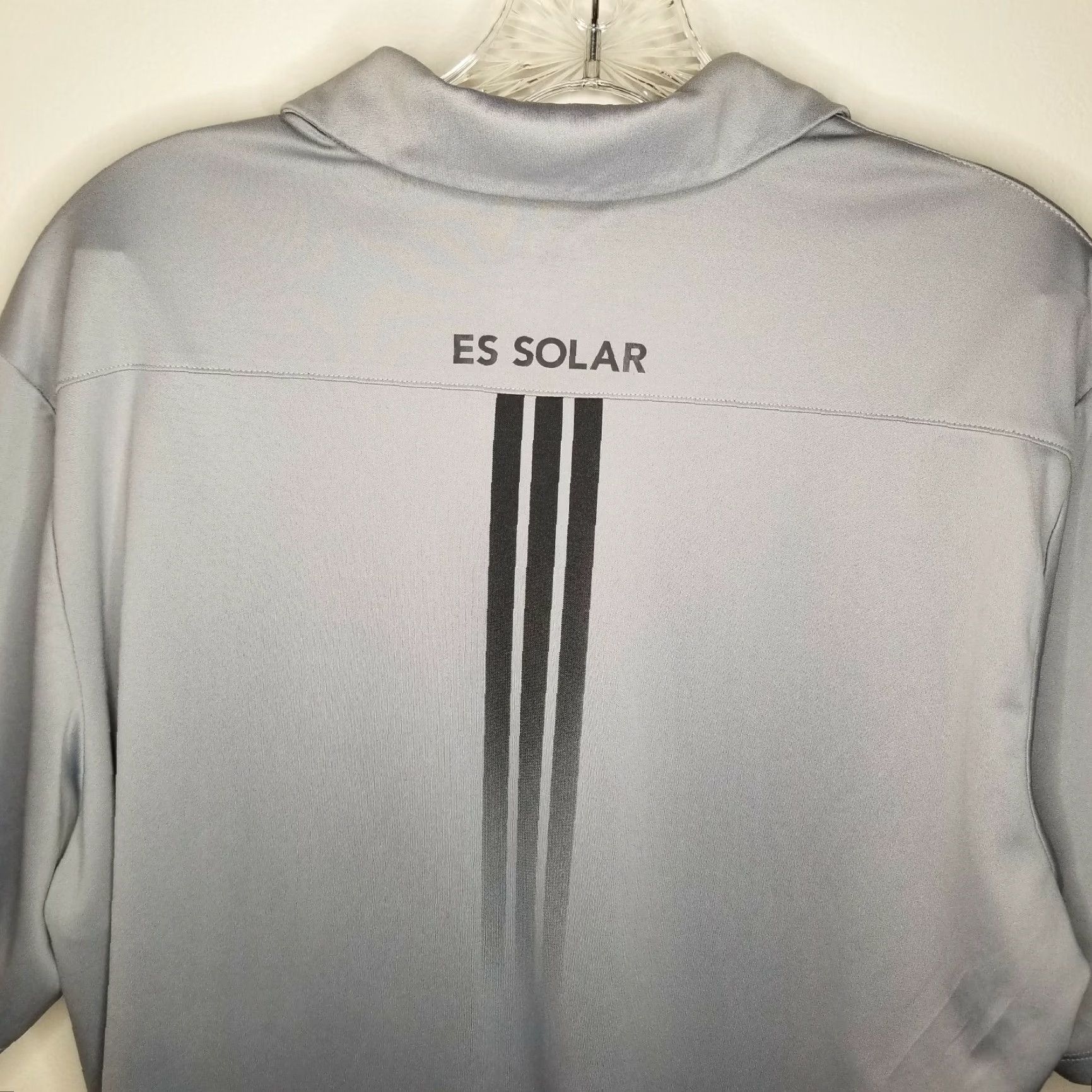 Adidas VINTAGE Adidas Polo Shirt Mens Short Sleeve Gray Large ES Solar 80s Men Size US L / EU 52-54 / 3 - 6 Thumbnail