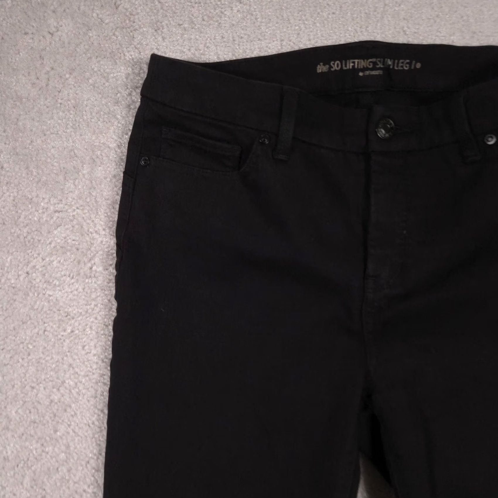 Vintage Chico's So Lifting Slim Jeans Womens 0 Short Black Dark Wash Mid Rise Stretch Jeans Size 25" / US 0 / IT 36 - 3 Thumbnail