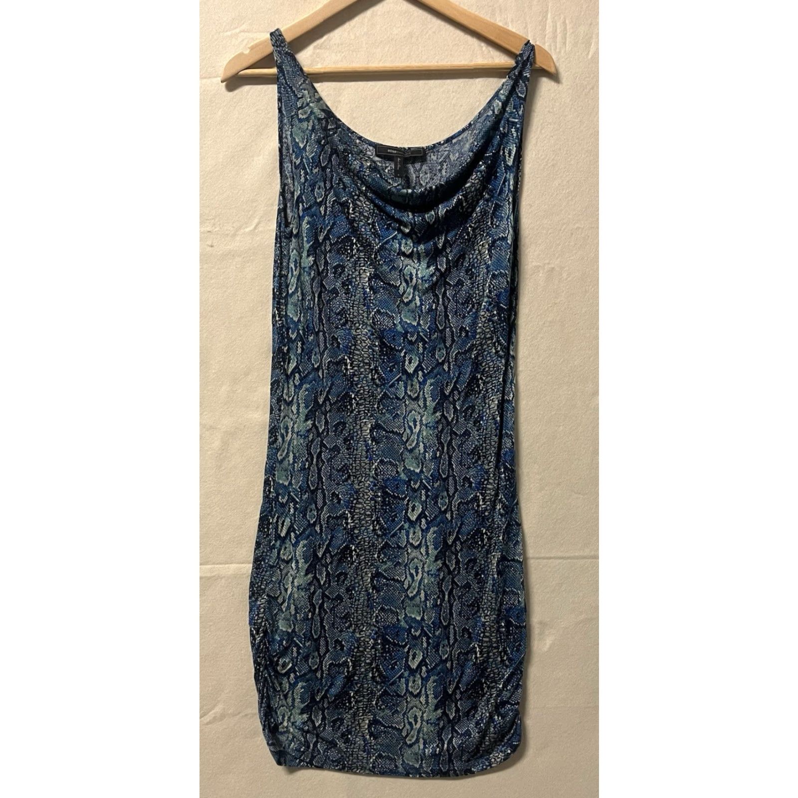 Bcbgmaxazria NWT BCBGMAXAZRIA Dress Woman Sleeveless Blue Print V-Neck Short Pullover S Regular Spring Summer Womens Size S / US 4 / IT 40 - 2 Thumbnail