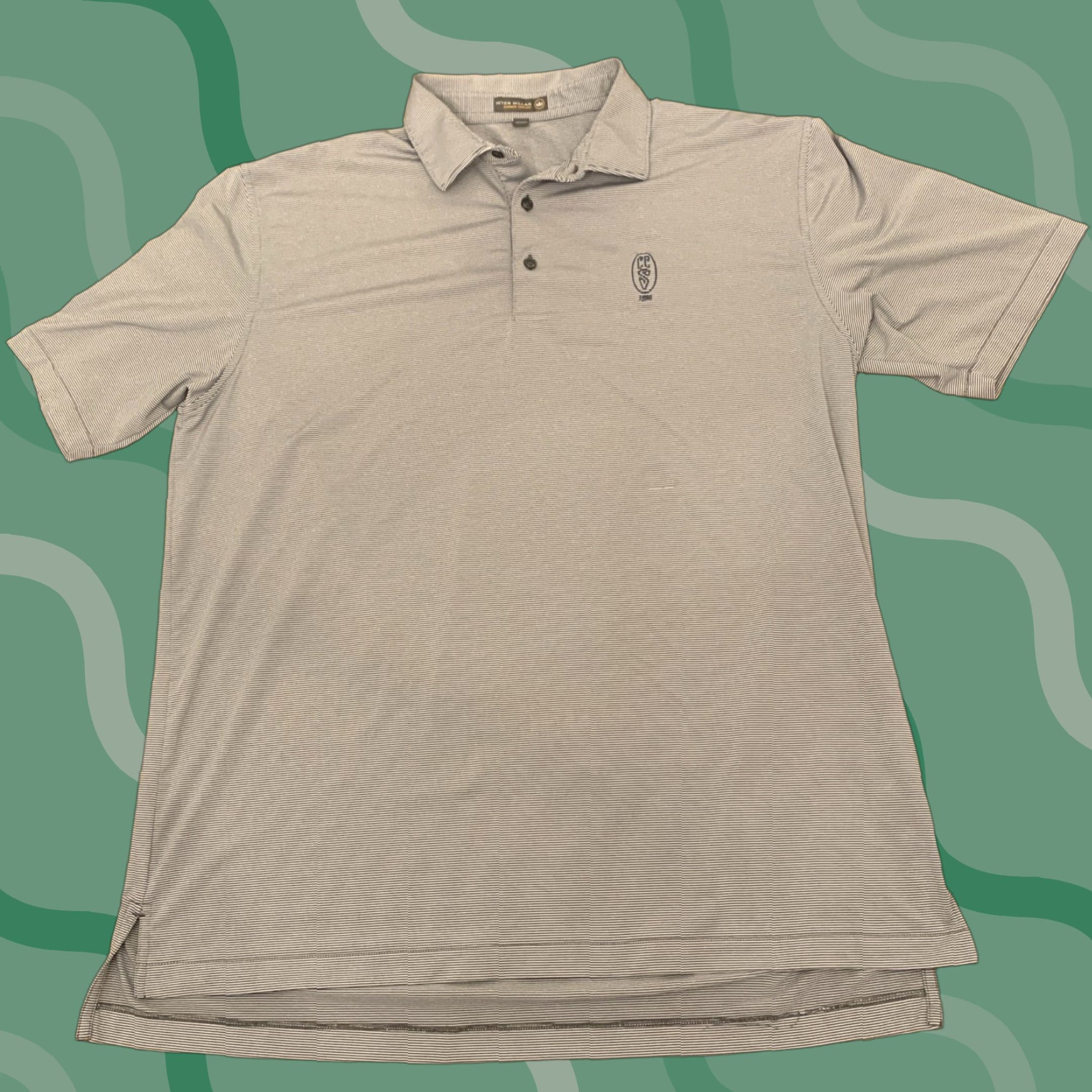 Peter Millar VINTAGE? Wait, item is Peter Millar Summer Comfort Polo Shirt XL Blue White Striped. Size US XL / EU 56 / 4 - 1 Thumbnail