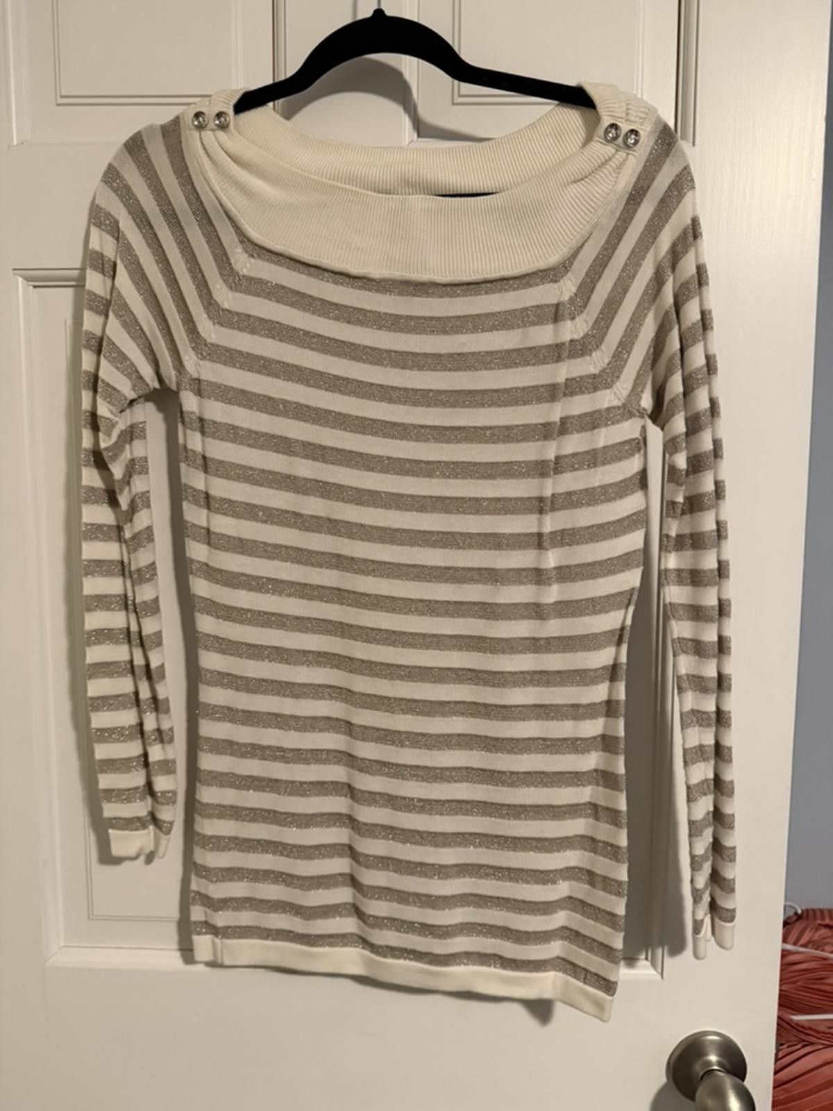 Other White House Black Market Striped Long Sleeve Sweater Top, M Size M / US 6-8 / IT 42-44 - 4 Thumbnail
