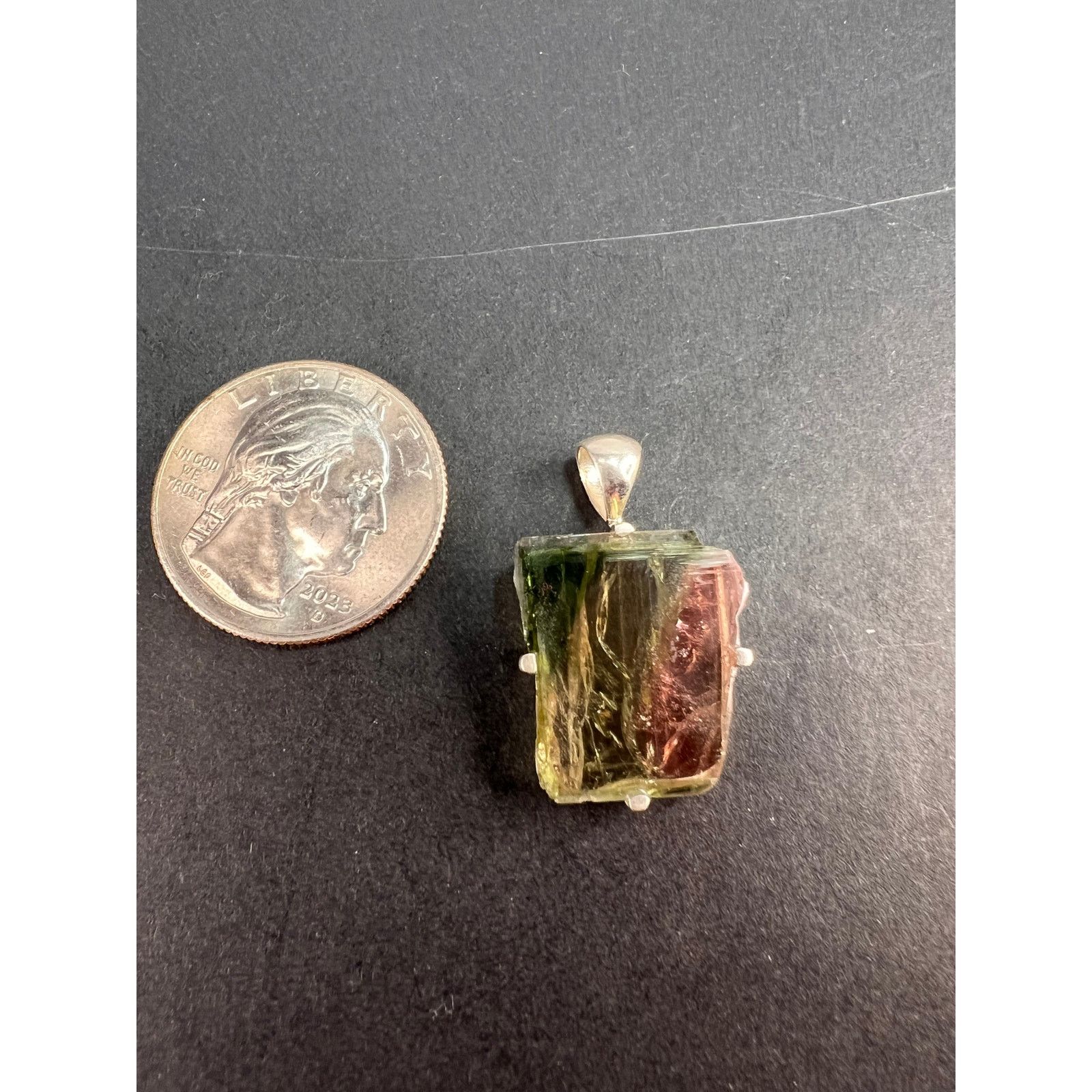 Other NEW watermelon tourmaline sterling silver pendant 2.52 grams Size ONE SIZE - 2 Thumbnail