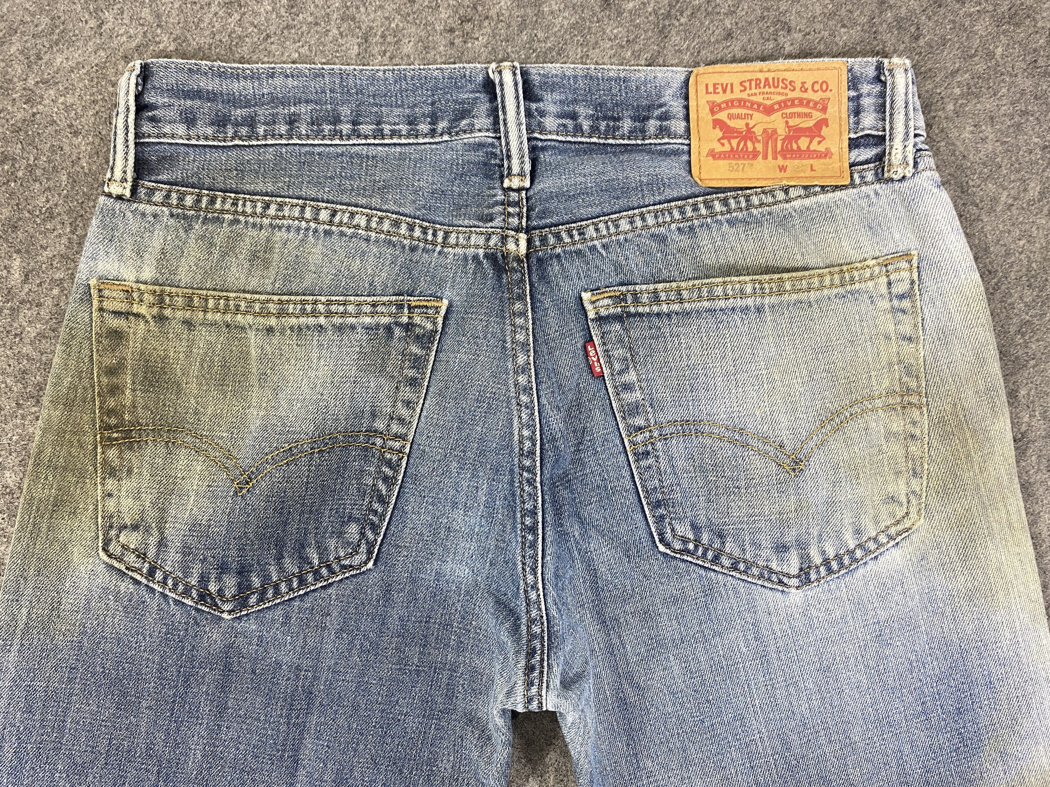 Levi's Dirty Faded Blue Vintage Levis 527 Flare Jeans 32x29 -JN3204 Size US 32 / EU 48 - 4 Thumbnail