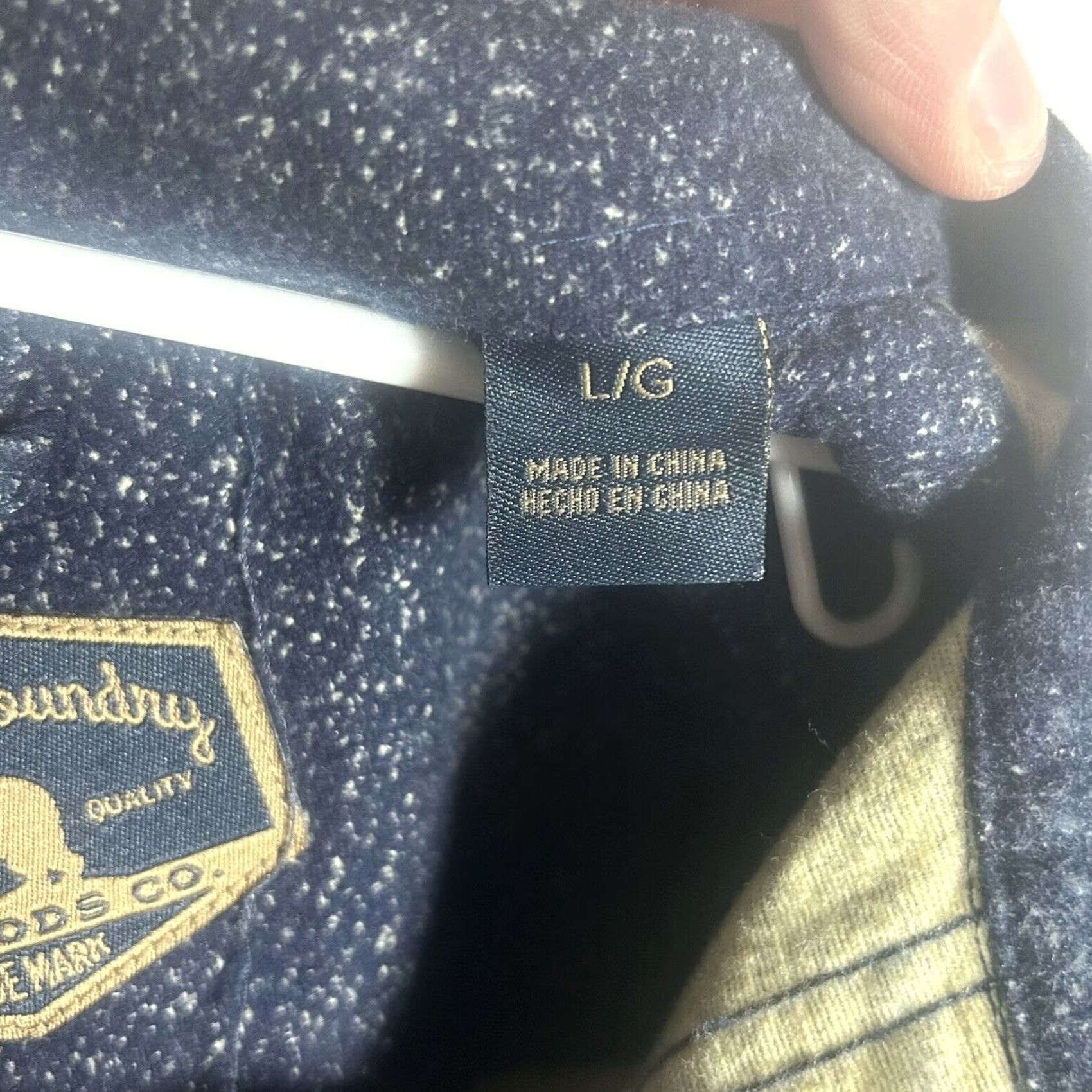 Vintage Foundry Freedom Shirt Men's Large Blue Heather Chamois Flannel Button-Up Regular Fit Long Sleeve Collared Button-Down Size US L / EU 52-54 / 3 - 5 Thumbnail