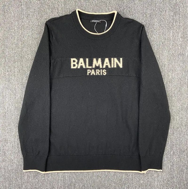 Balmain Balmain Women's Black Wool Sweatshirt 0089 Size XXL / US 16-18 / IT 52-54 - 1 Thumbnail