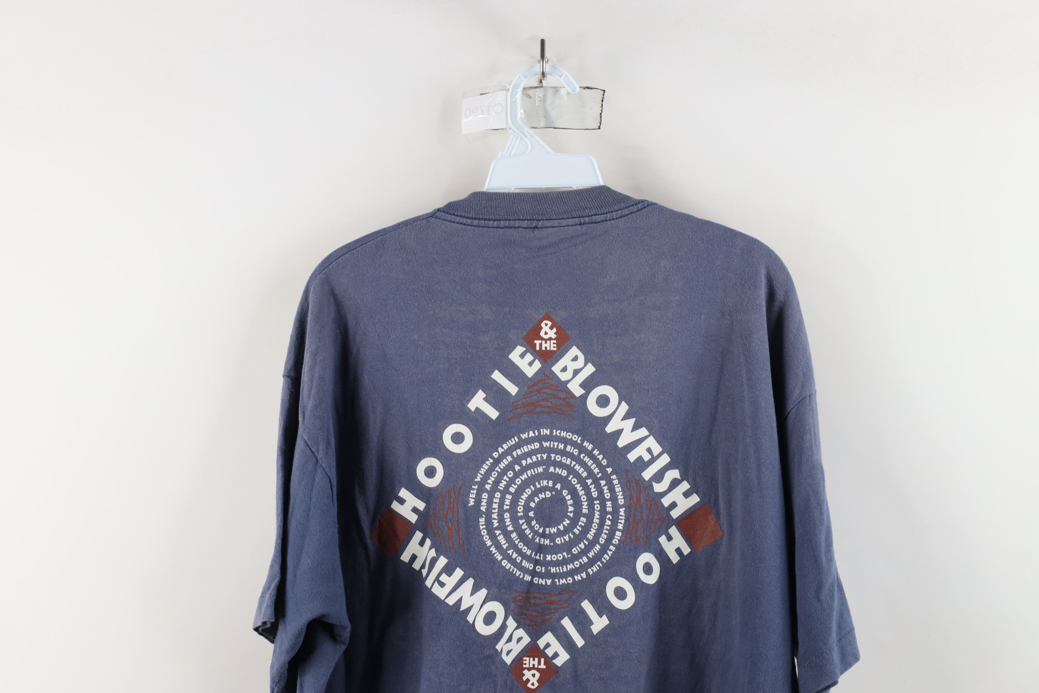 Vintage Vintage 90s Hootie & The Blowfish Band T-Shirt Blue HBF Size US XL / EU 56 / 4 - 15 Thumbnail