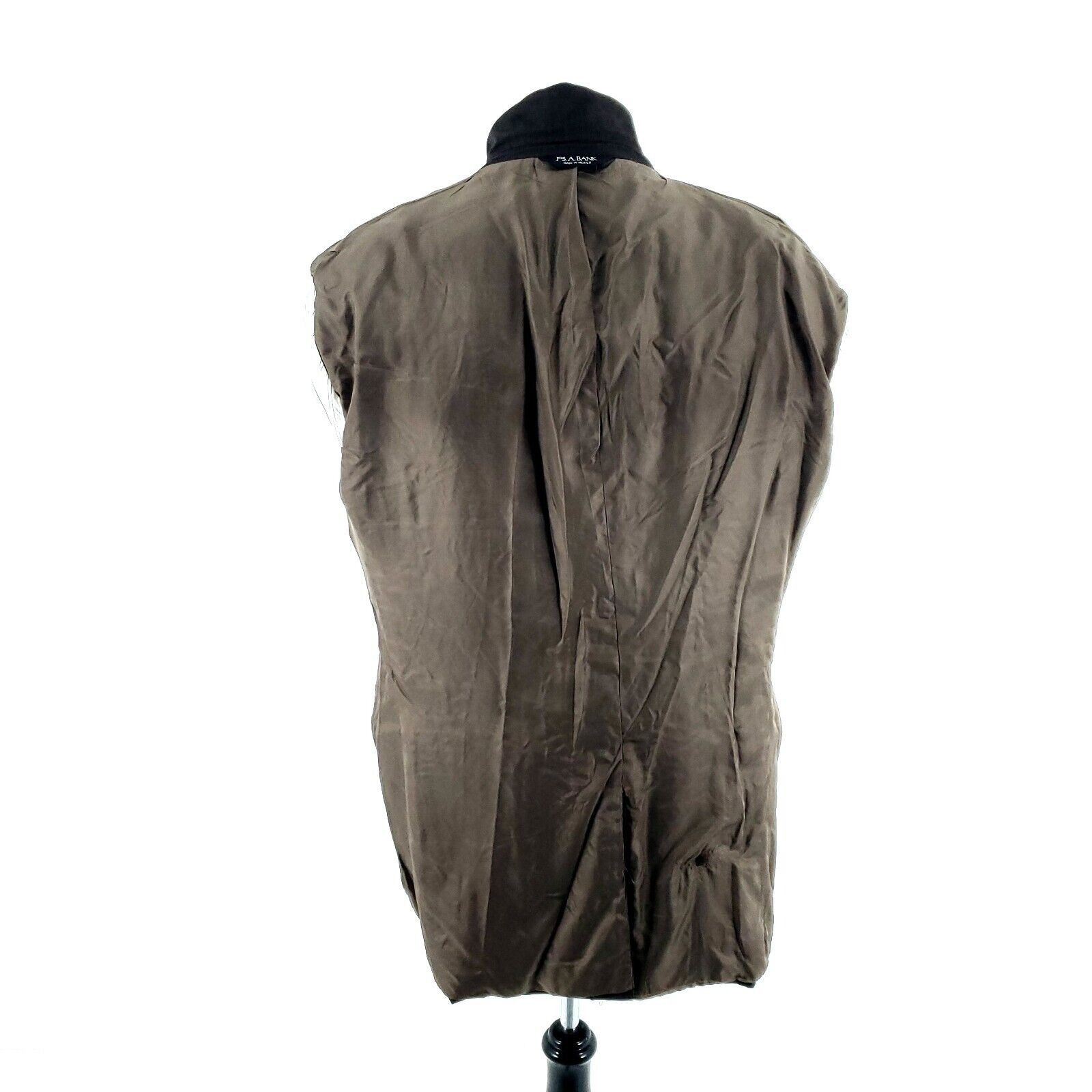 Jos. A. Bank DAMAGED Jos A Bank Signature Wool 2 Button Blazer 42L Brown Size 42L - 11 Thumbnail