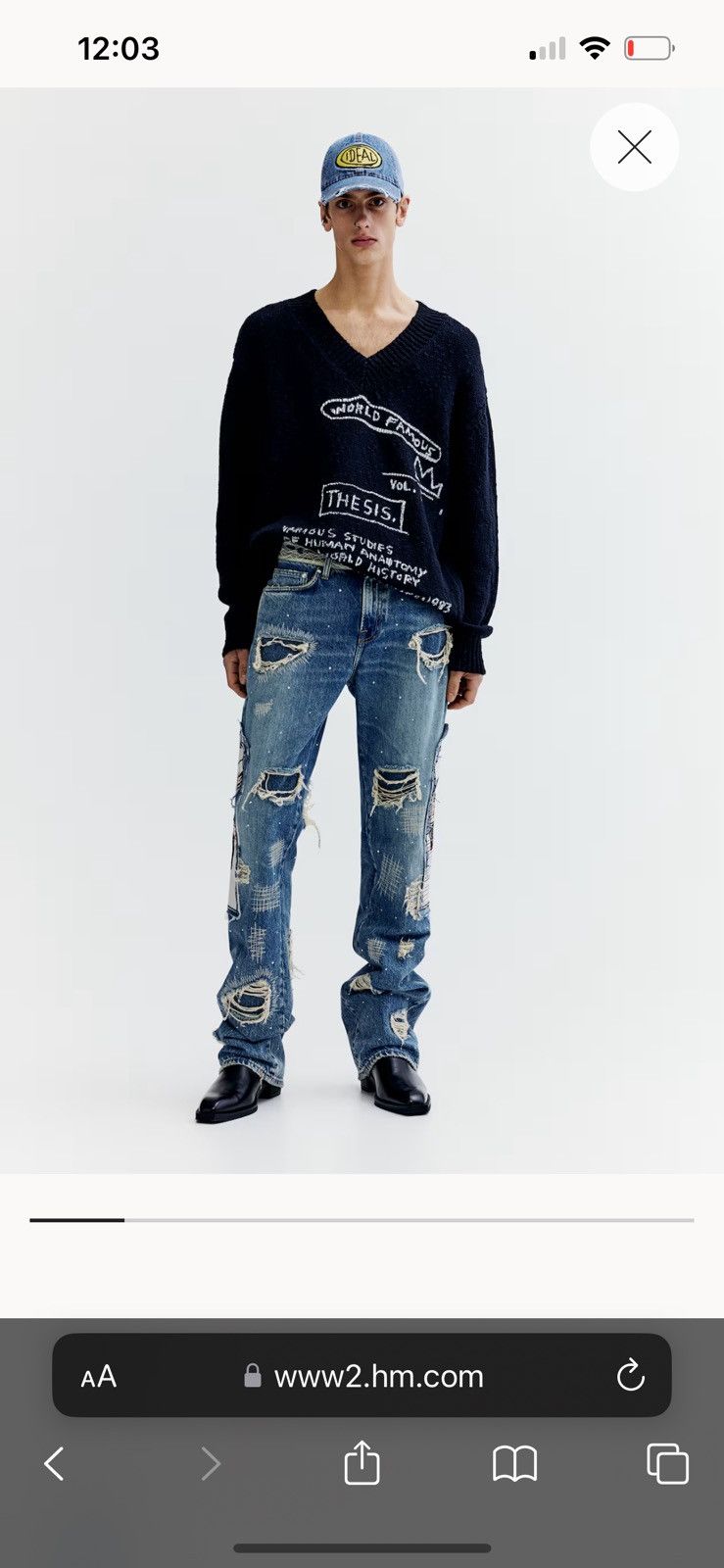 Ev Bravado × H&M Ev bravado H&M straight relaxed jeans size 32 Size US 32 / EU 48 - 1 Thumbnail