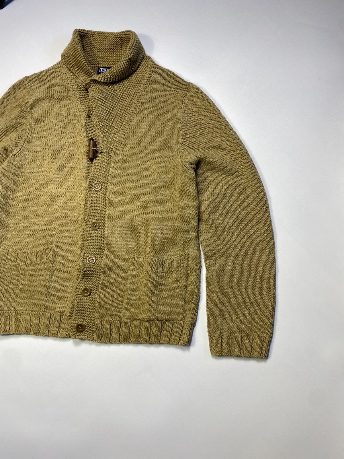 Ralph Lauren RARE! Polo Ralph Lauren Linen Shawl Cable Knit Cardigan Size US M / EU 48-50 / 2 - 2 Thumbnail