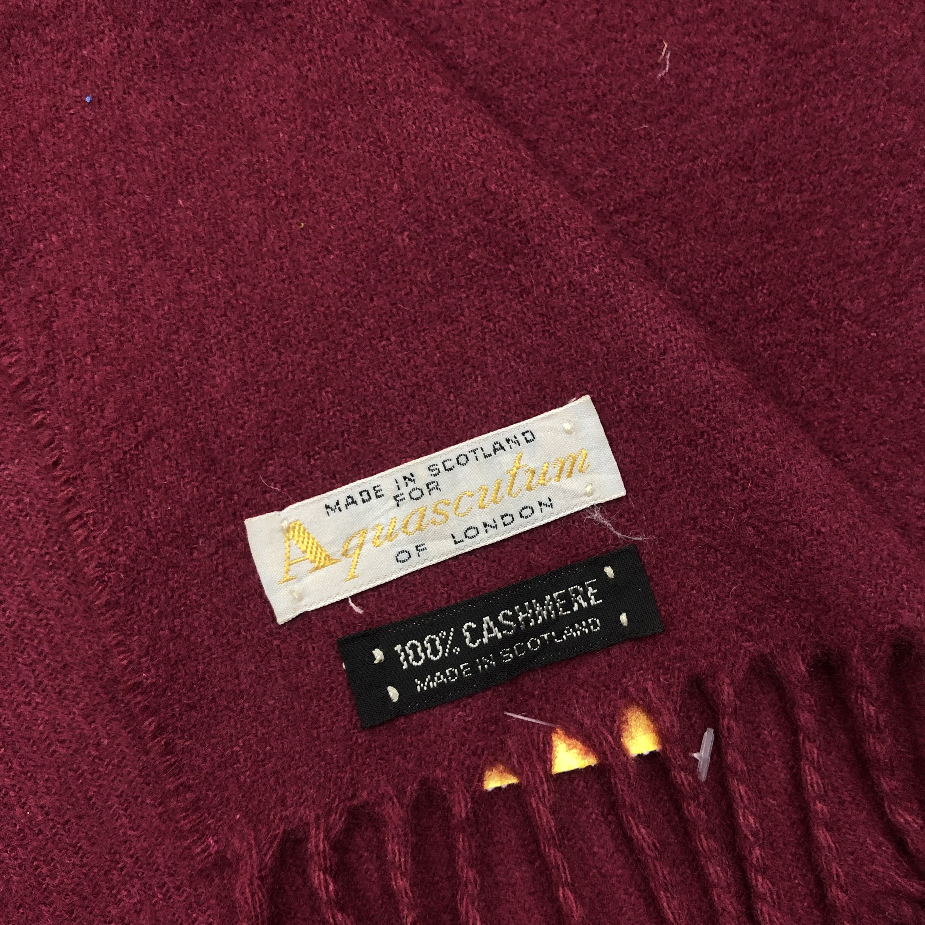 Aquascutum Vintage Aquascutum Scarf Fringe Wool Cashmere Scarves Size ONE SIZE - 5 Thumbnail