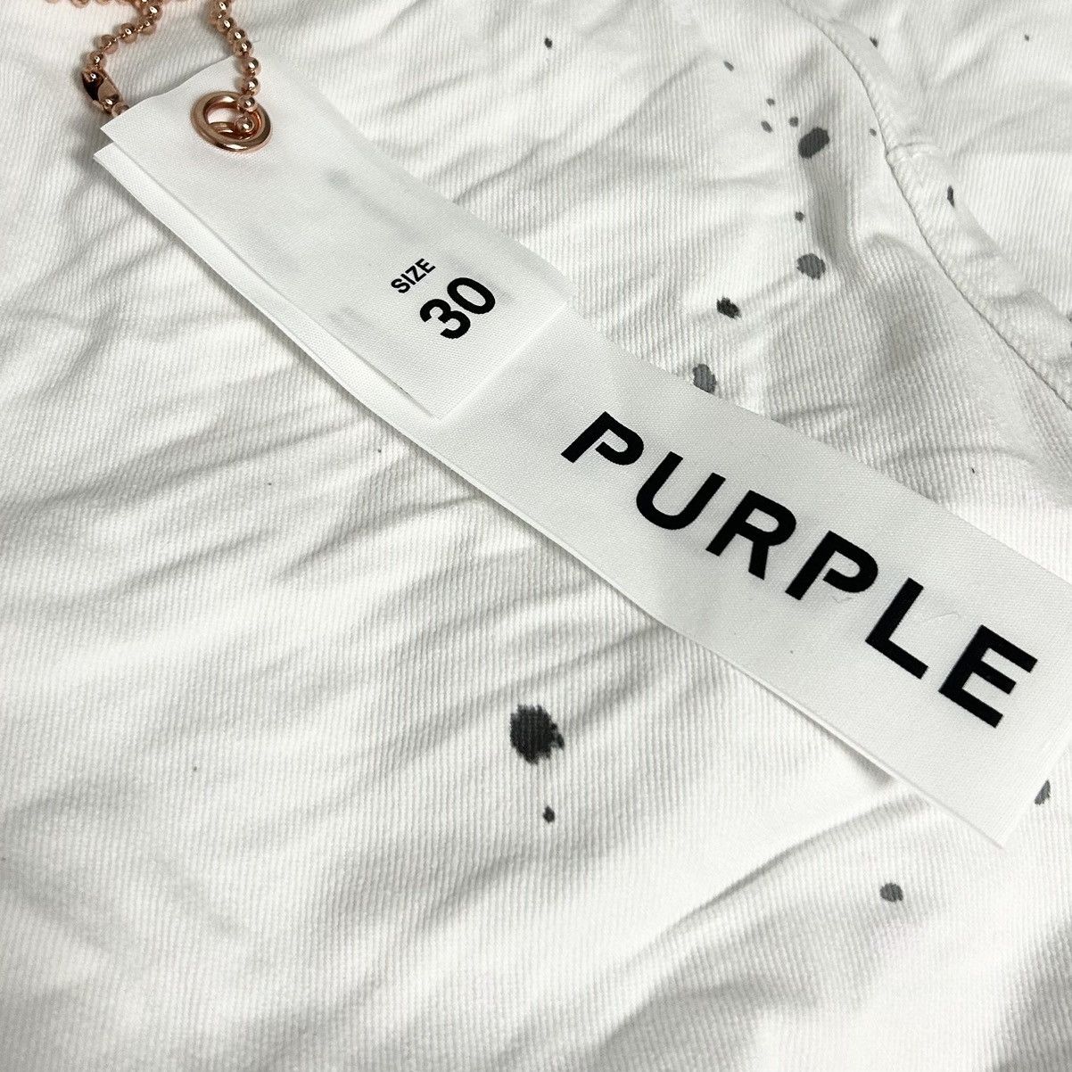 Purple Brand New Purple Paint Splatter Distressed White Denim Size 30 Size US 30 / EU 46 - 7 Thumbnail