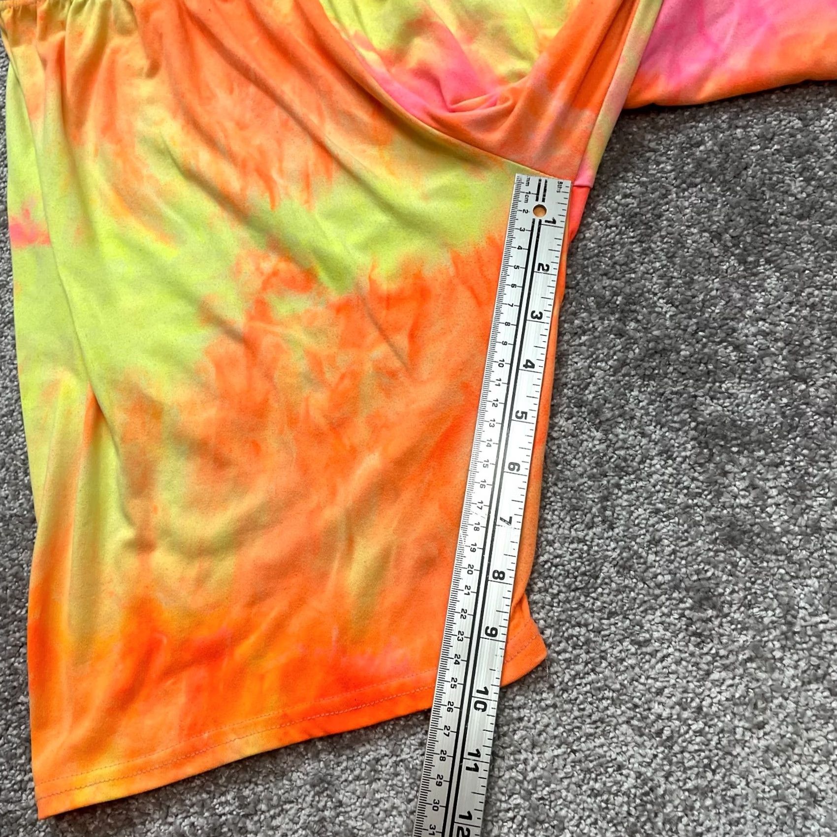Vintage Unbranded Sweat Shorts Womens XXL Orange Yellow Pink Soft Casual Lounge 10" Size 24" / US 00 / IT 34 - 5 Thumbnail