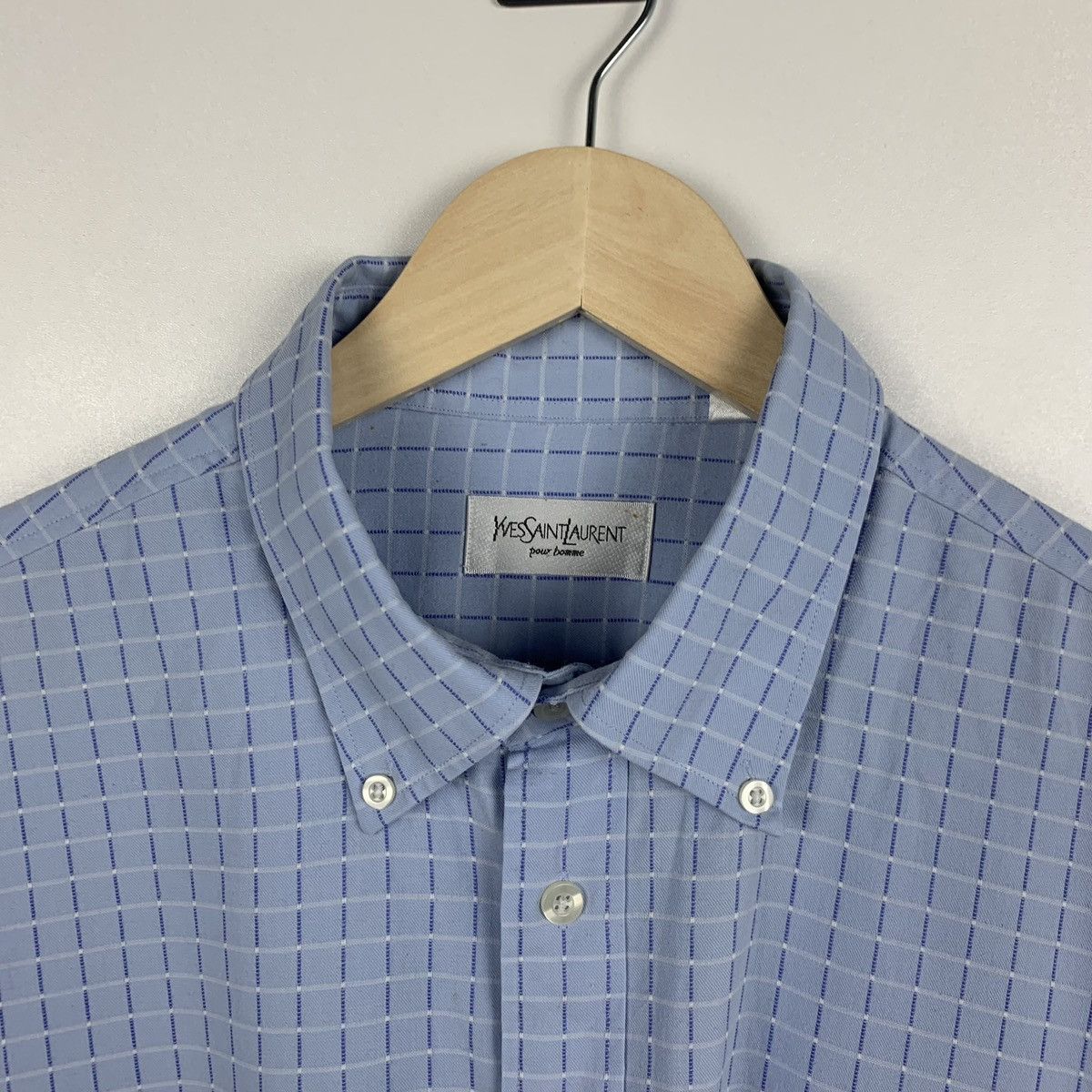 Yves Saint Laurent Vintage Yves Saint Laurent Plaid Shirt Long Sleeve Size XL Size US XL / EU 56 / 4 - 8 Thumbnail