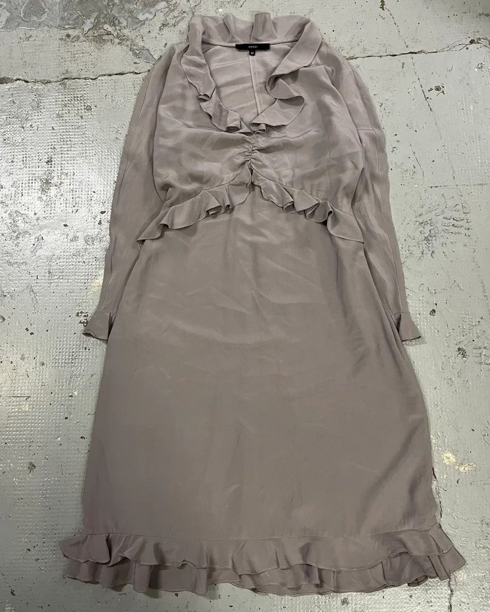 Gucci AW1999 Gucci Light Purple Grey Silk Contemporary Dress by Tom Ford Size S / US 4 / IT 40 - 4 Thumbnail