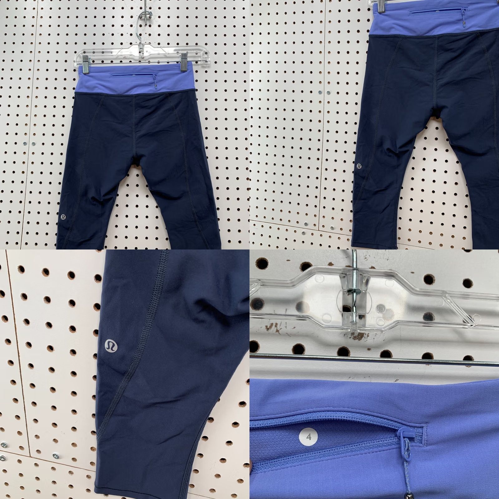 Lululemon Lululemon Leggings Womens Size 4 Fits 25X15 Blue Active Yoga Crop Zip Pockets Size 27" / US 4 / IT 40 - 8 Thumbnail