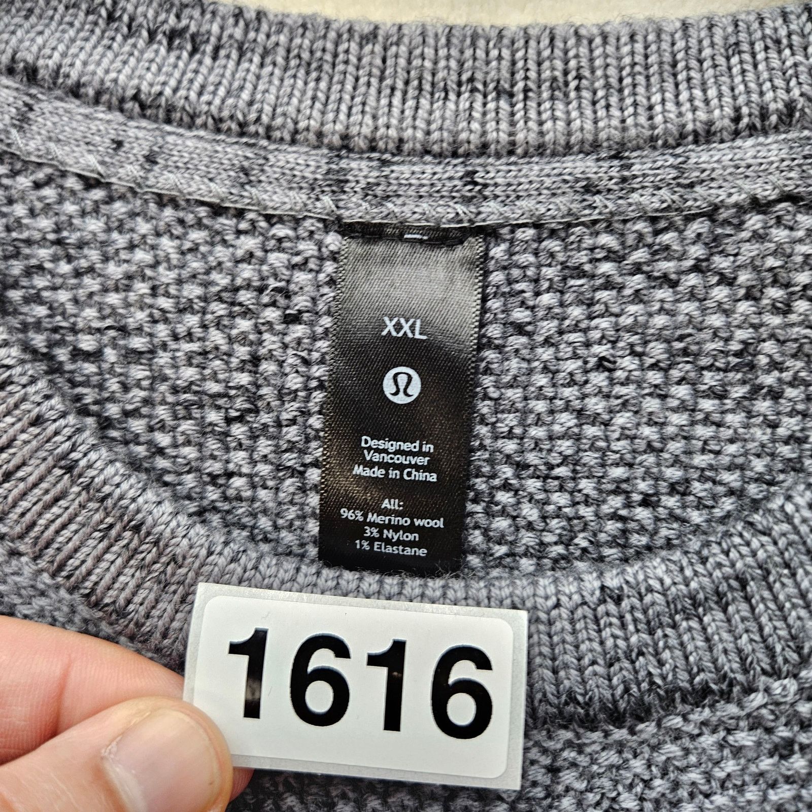 Lululemon LULULEMON MEN'S XXL MERINO WOOL GRAY SWEATER WORE ONCE Size US XXL / EU 58 / 5 - 5 Thumbnail