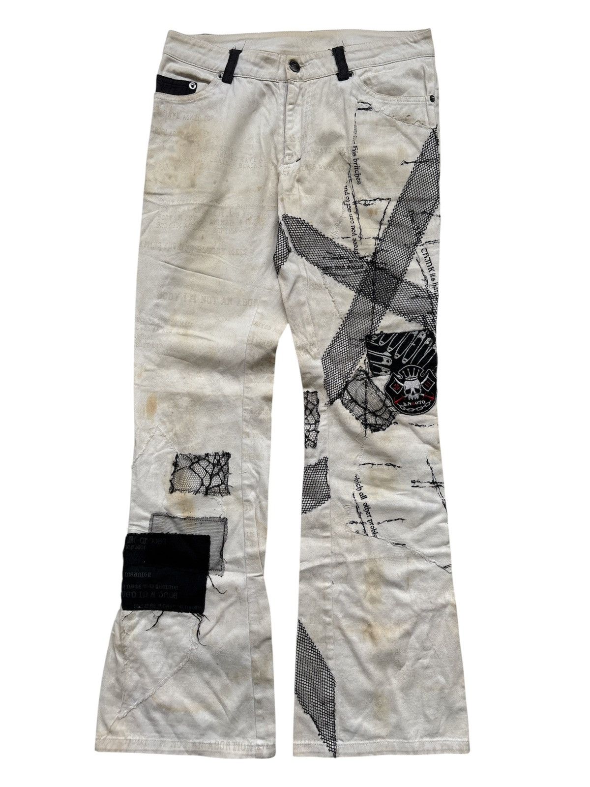Japanese Brand h.NAOTO Anarchism for Plus Flare Pants Size US 29 - 1 Thumbnail