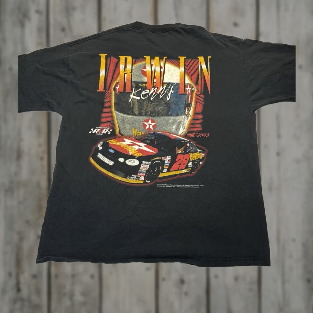NASCAR VINTAGE Kenny Irwin #28 Shirt Nascar Havoline Racing Authentic Mens XL Black Cotton Logo 90s Sports Cars Shoes? Size US XL / EU 56 / 4 - 1 Thumbnail