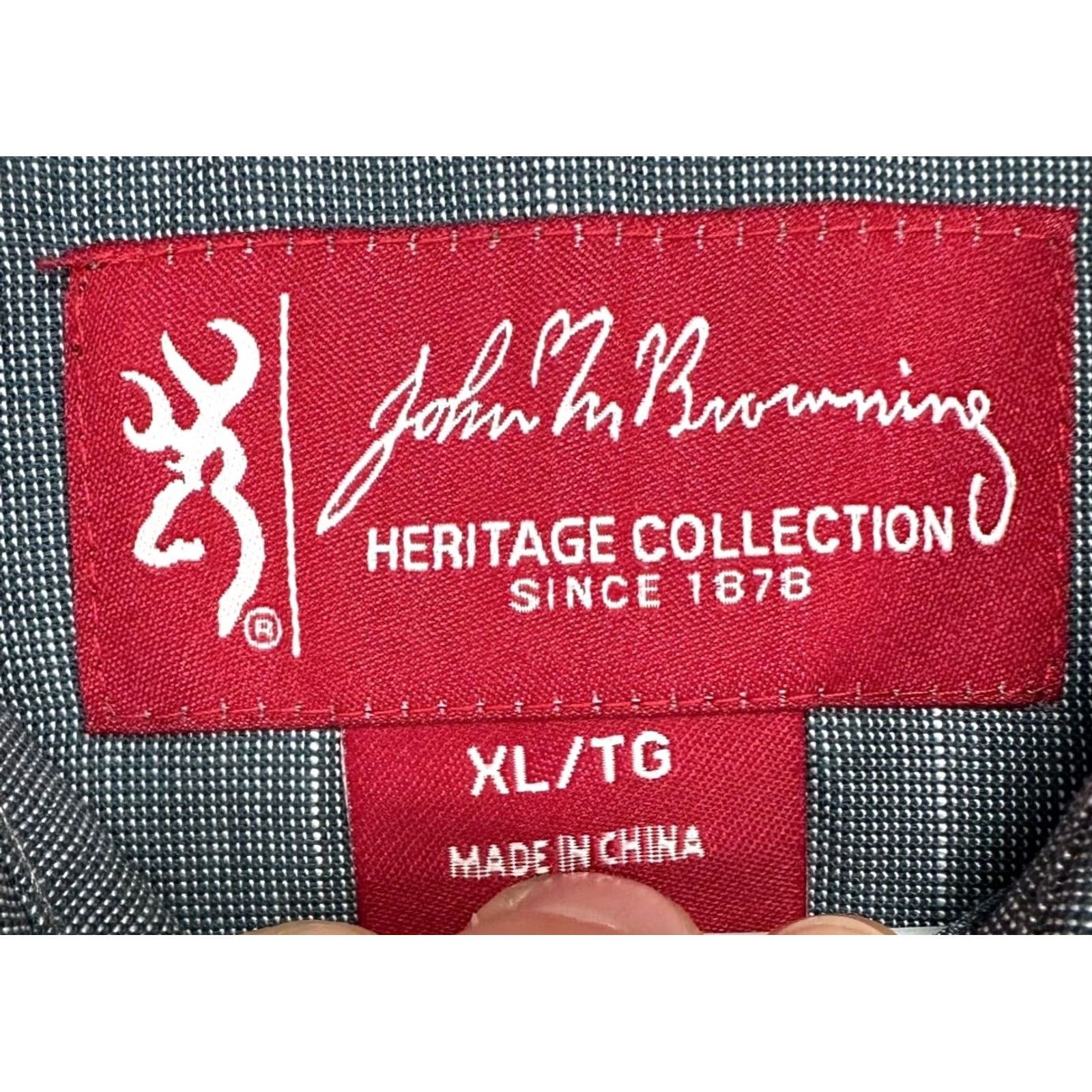 Vintage John M Browning Shirt Adult XL Gray Heather Button Up Outdoor Pocket Mens NEW Size US XL / EU 56 / 4 - 4 Thumbnail