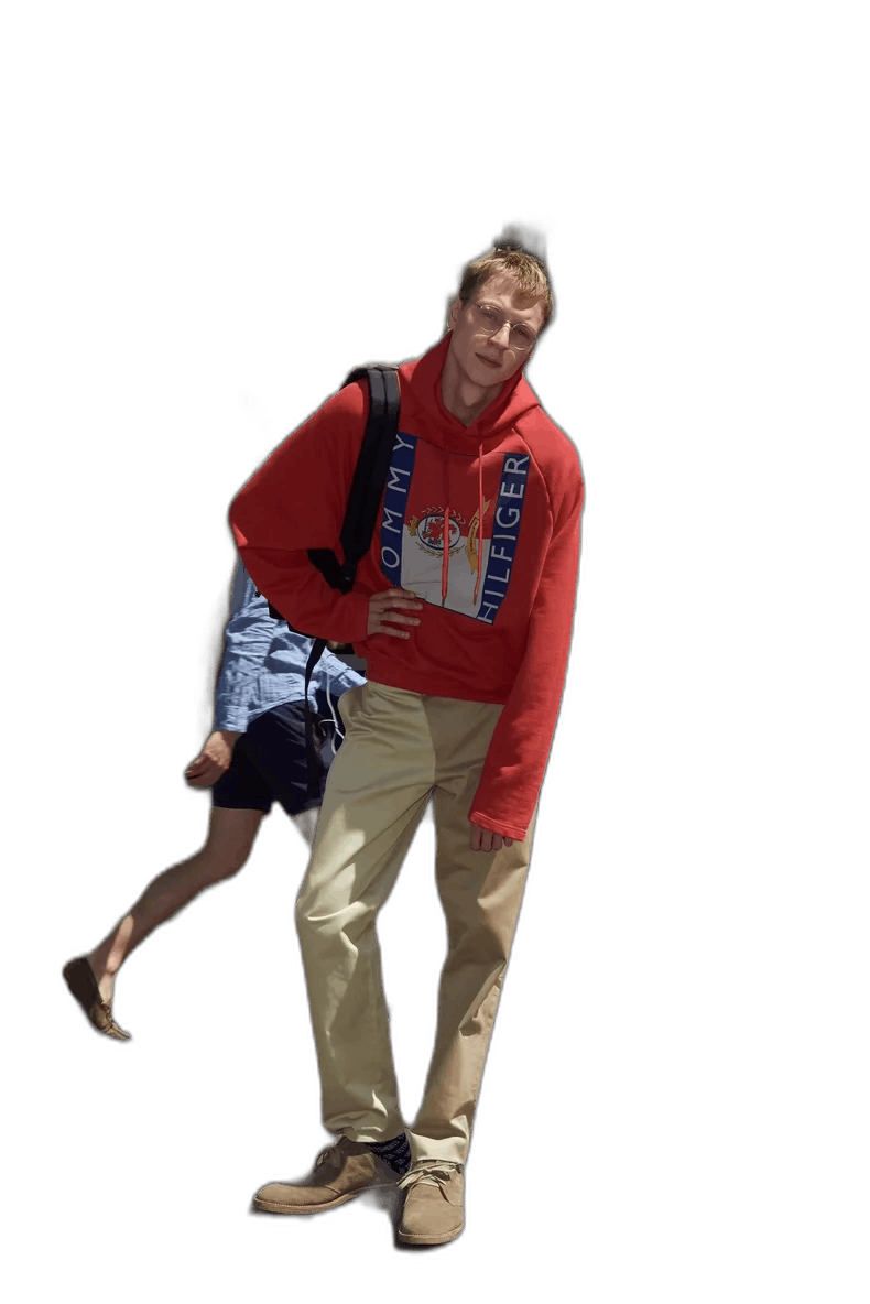 Vetements vetements tommy hilfiger red hoodie Size US S / EU 44-46 / 1 - 1 Thumbnail