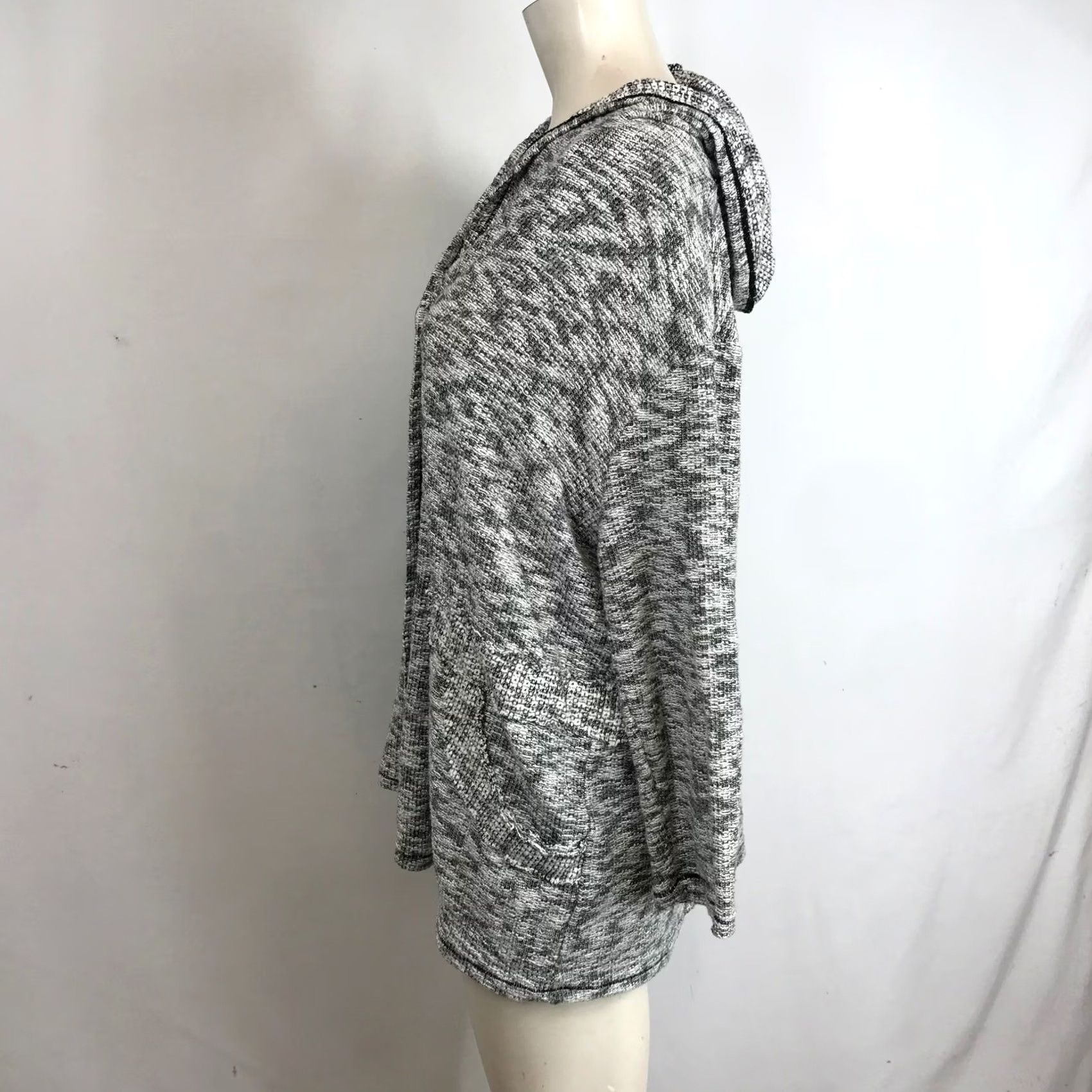 Soft Surroundings VINTAGE Soft Surroundings Marled Knit Hooded Cardigan Vest Open Front Pockets XL Size XL / US 12-14 / IT 48-50 - 6 Thumbnail