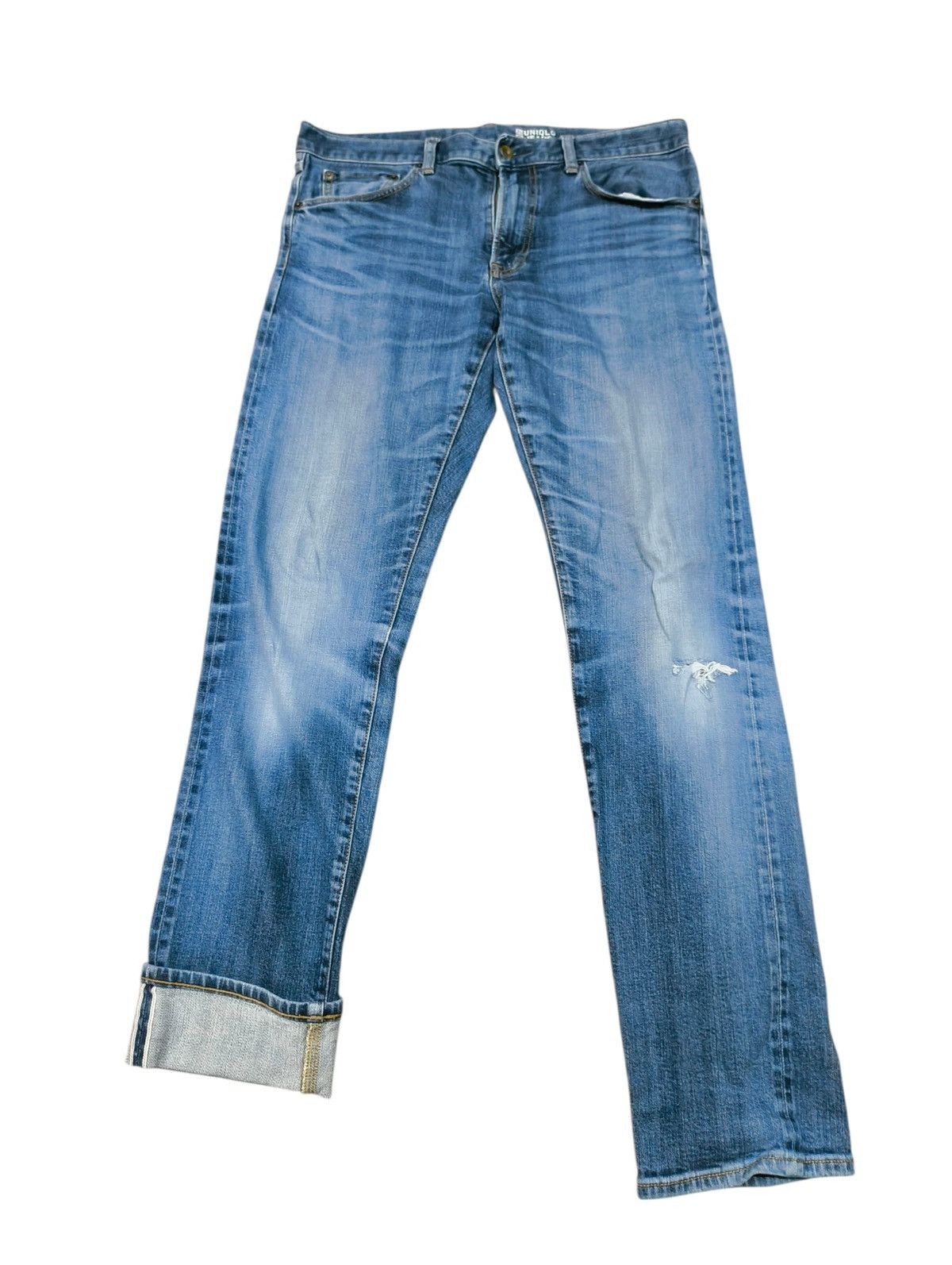 Japanese Brand Japanese Brand Selvage Uniqlo Distressed Grunge Rock Jeans Size US 35 - 1 Thumbnail