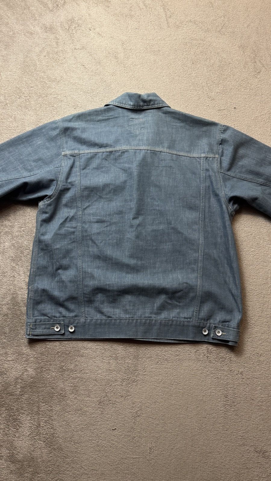 Japanese Brand Quiksilver Vintage Faded Baggy Jeans Jacket ysl stussy nike Size US L / EU 52-54 / 3 - 5 Thumbnail