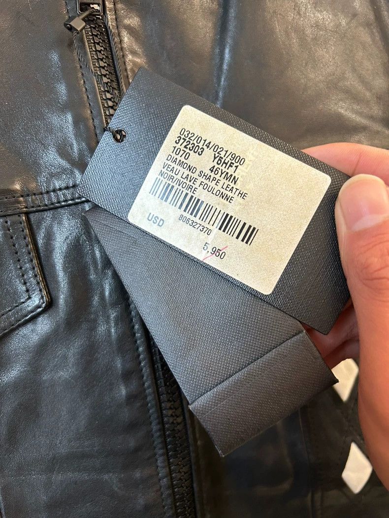 Yves Saint Laurent Saint Laruent 14fwDIAMOND black calfskin leather coat with Size US S / EU 44-46 / 1 - 5 Thumbnail