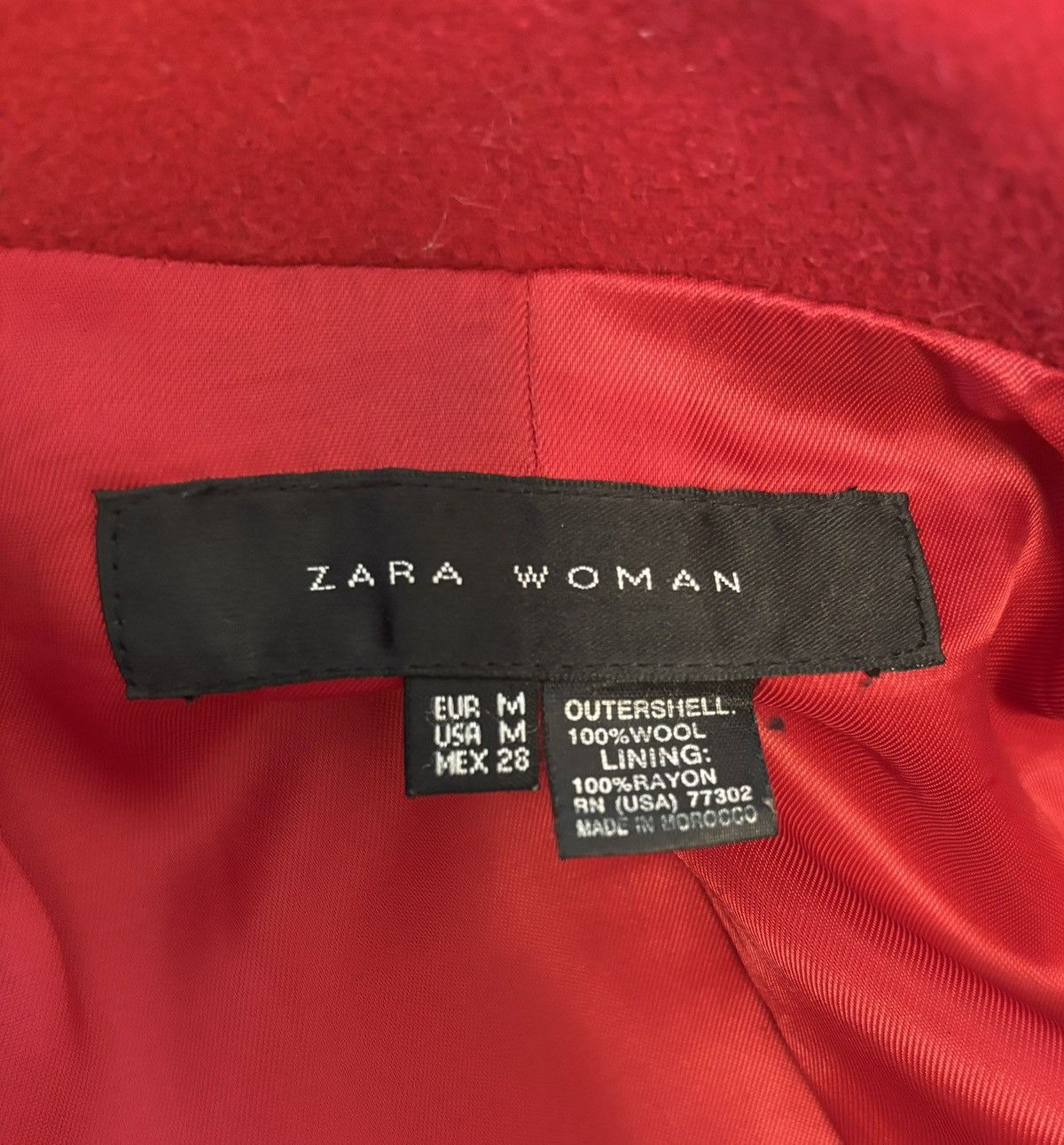 Zara Zara Red Wool Trench Coat Size M / US 6-8 / IT 42-44 - 8 Thumbnail