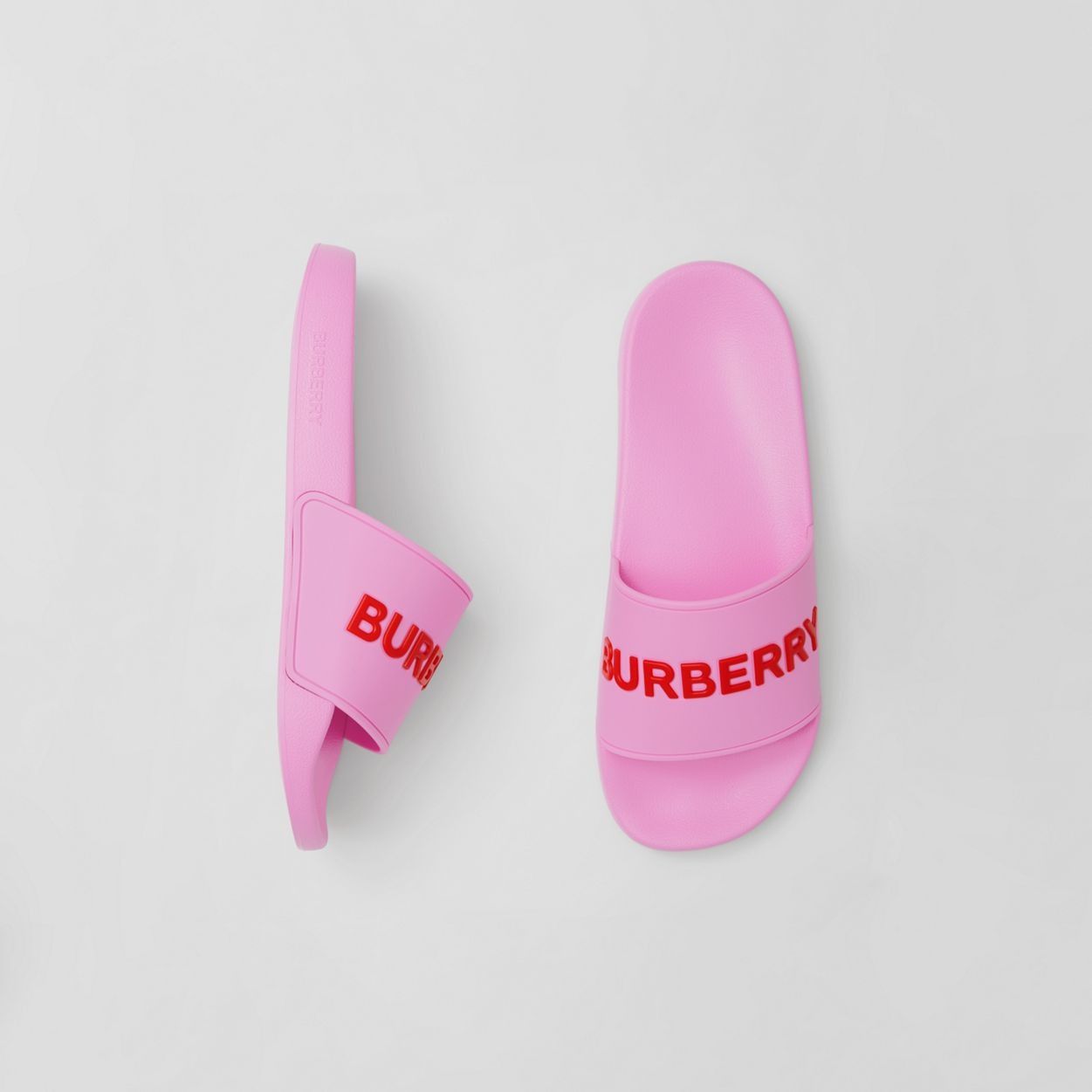 Burberry o1w1db10226 Logo Detail Slides In Pink Size US 6 / IT 36 - 3 Thumbnail
