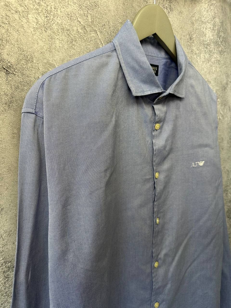 Armani Armani Jeans Vintage 90s Button Up Shirt Tessuto Logo Size US XXL / EU 58 / 5 - 4 Thumbnail