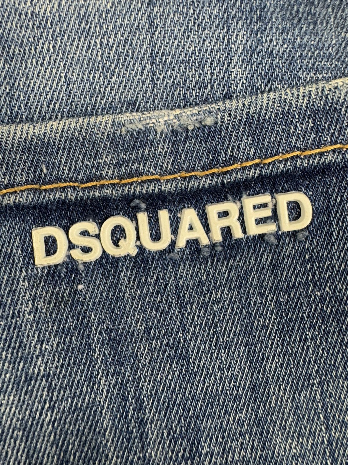 Designer × Dsquared2 × Vintage Vintage y2k Dsquared2 distressed paint splatter washed denim Size US 32 / EU 48 - 19 Thumbnail