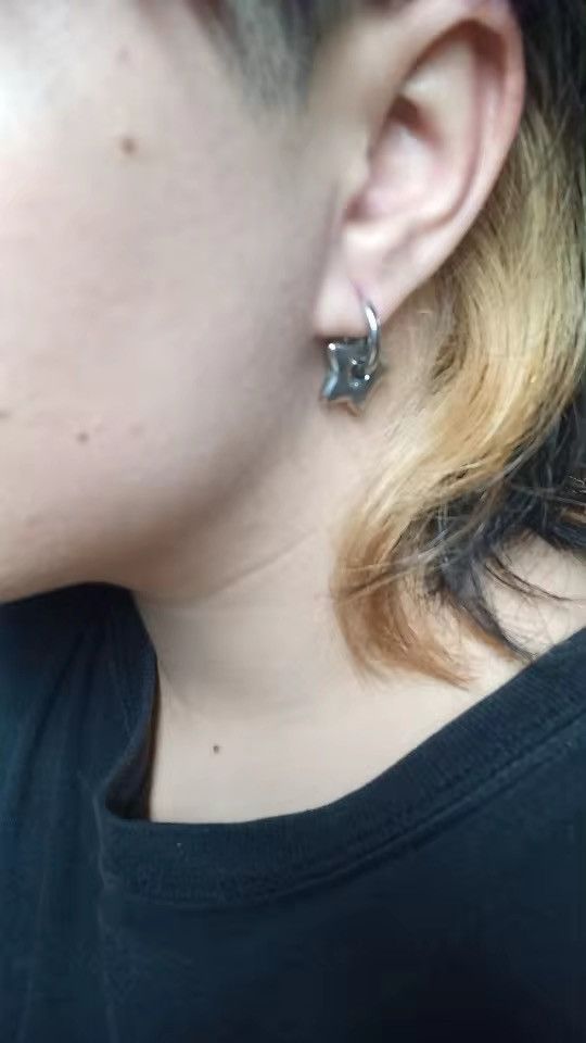 Jewelry × Vintage Retro punk y2k star hoop earring Size ONE SIZE - 5 Thumbnail