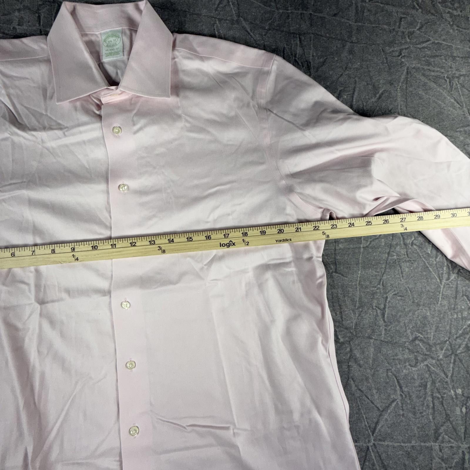 Brooks Brothers Brooks Brothers Shirt Men's 16 1/2 Pink Milano Fit Button Up Size US L / EU 52-54 / 3 - 2 Thumbnail