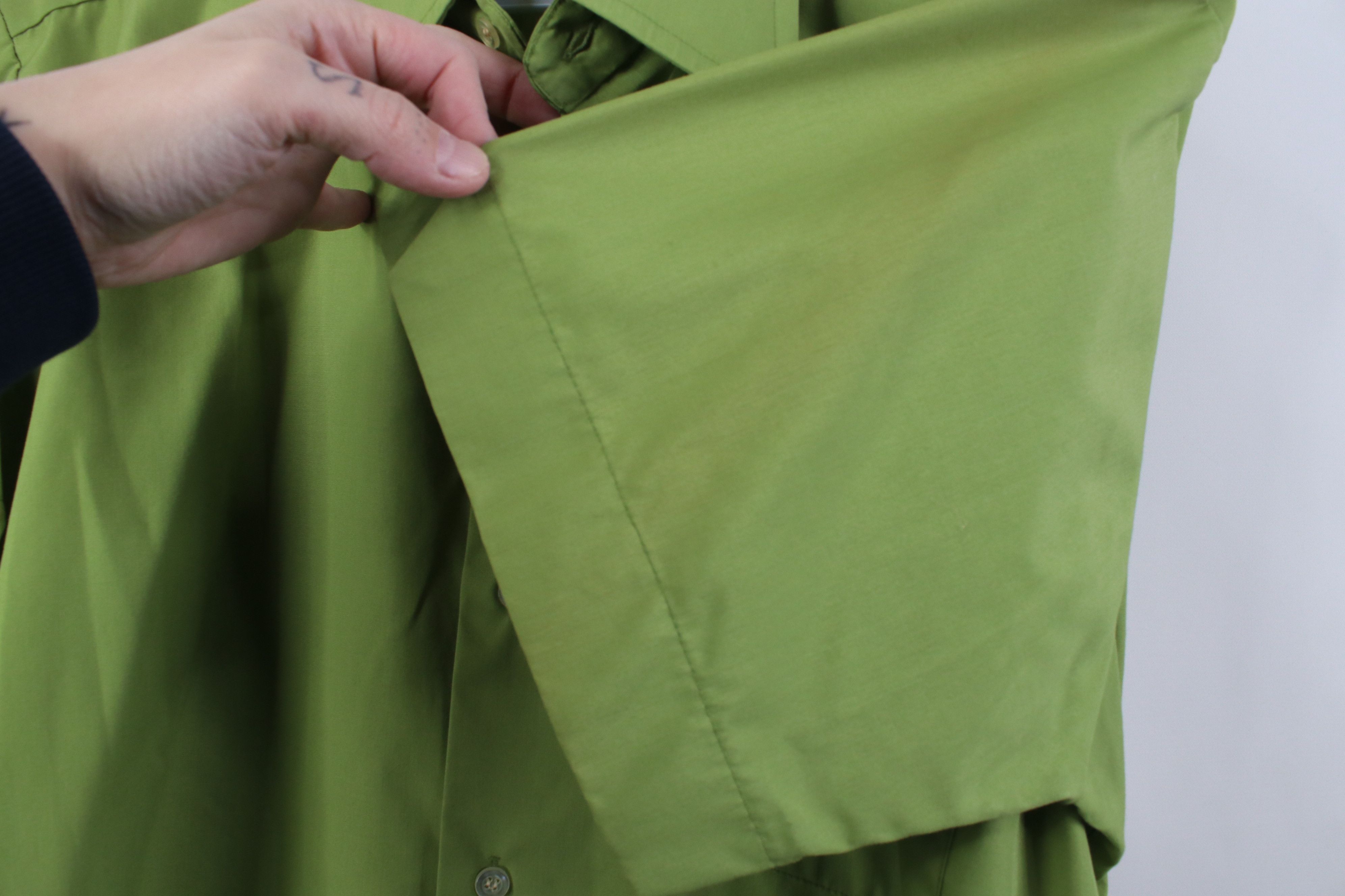 Vintage Vintage 70s Streetwear Short Sleeve Button Shirt Green Size US M / EU 48-50 / 2 - 5 Thumbnail