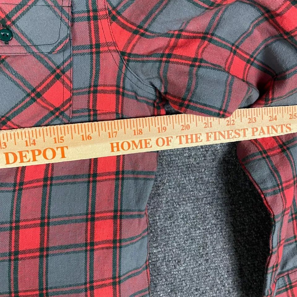 Other Emma Flannel Women's Large Plaid Gray Red Cotton Adults L Size L / US 10 / IT 46 - 3 Thumbnail