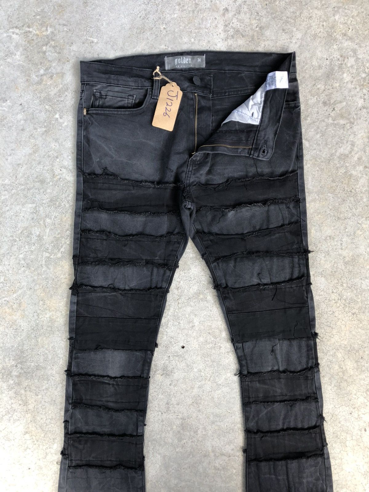 Japanese Brand Golden Flared Jeans Boro Patchwork Distressed Size US 34 / EU 50 - 3 Thumbnail