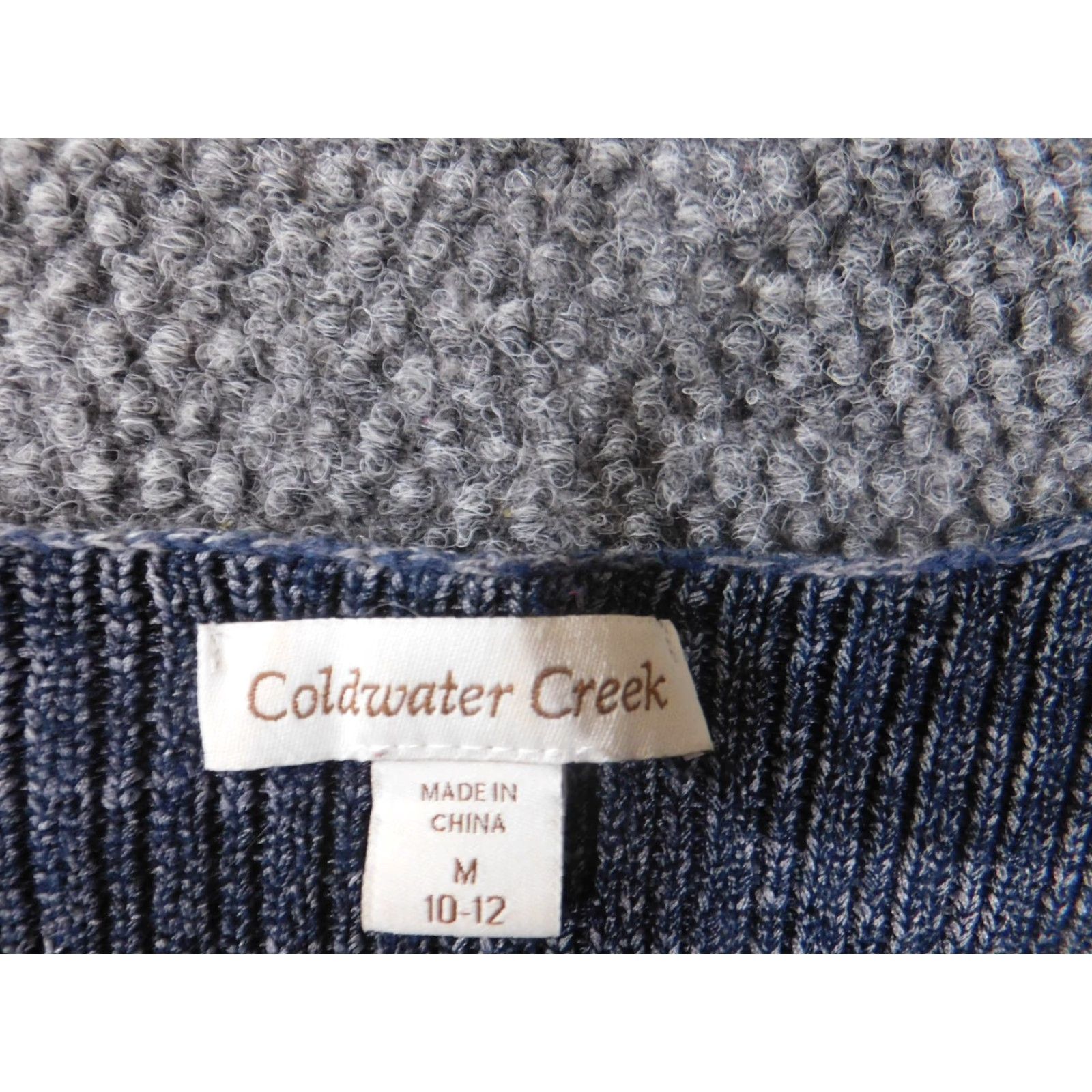 Coldwater Creek Coldwater Creek Sweater Shirt Womens Small Blue Pullover Knit Nylon Crew Neck Long Sleeve Stretch Chunky-Knit XIX? Size S / US 4 / IT 40 - 5 Thumbnail
