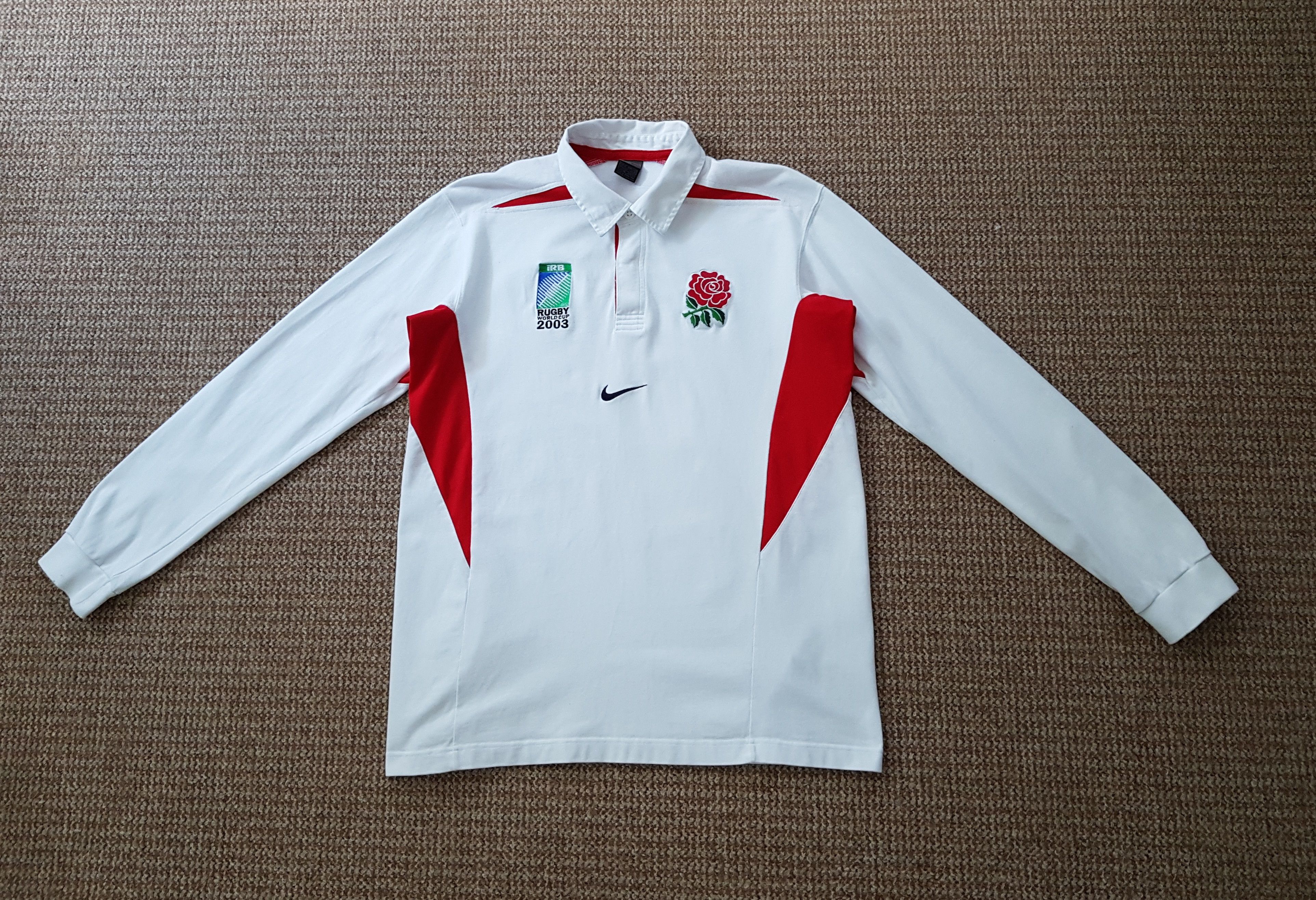 Nike Nike England Rugby Shirt World Cup 2003 Jersey Long Sleeve Size US XL / EU 56 / 4 - 5 Thumbnail